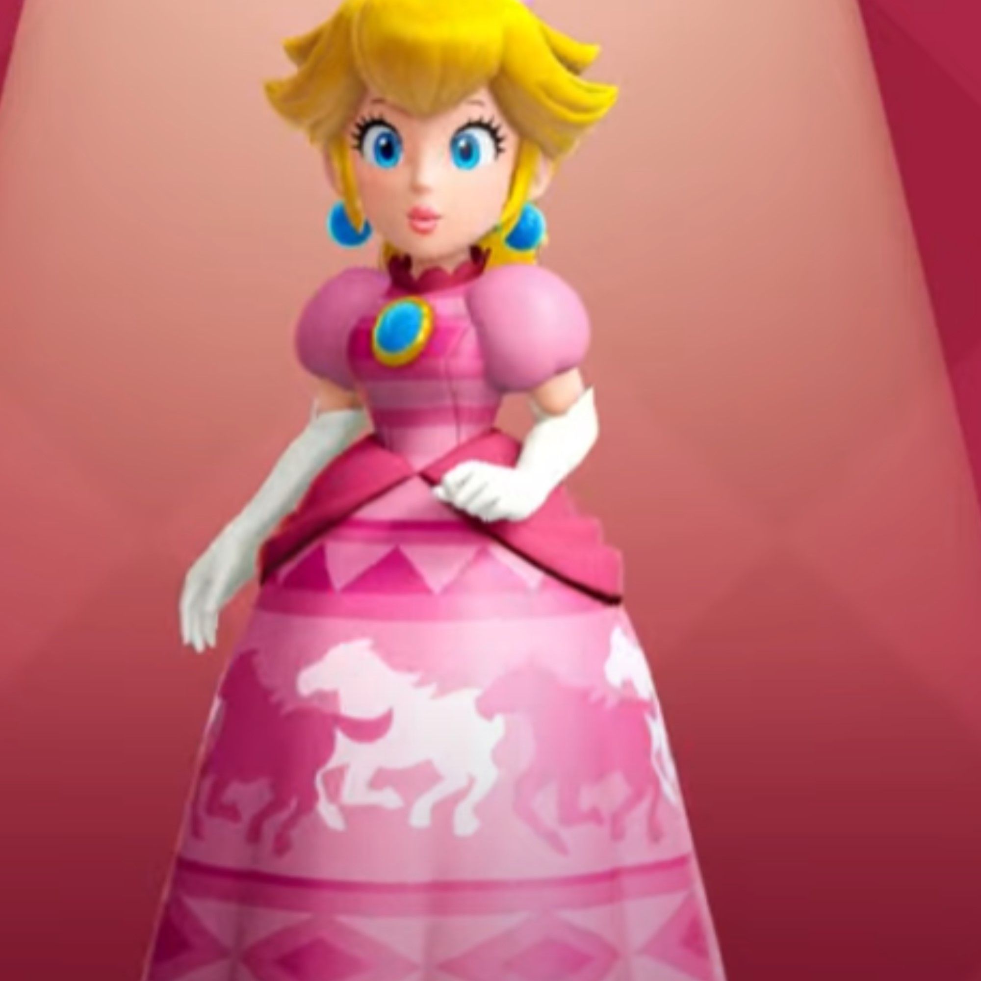 Princess Peach in a dress in Princess Peach: Showtime!