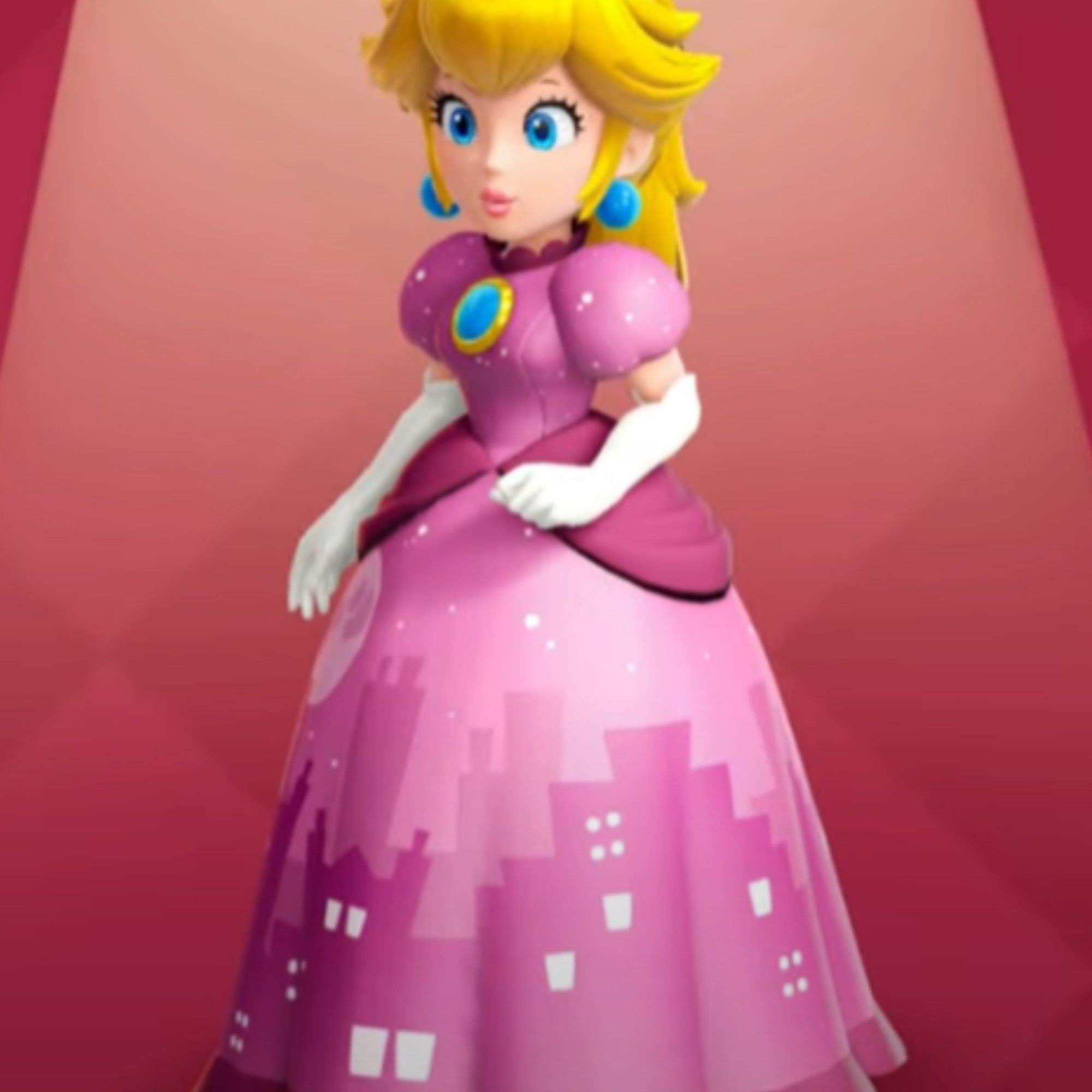 Princess Peach in a dress in Princess Peach: Showtime!