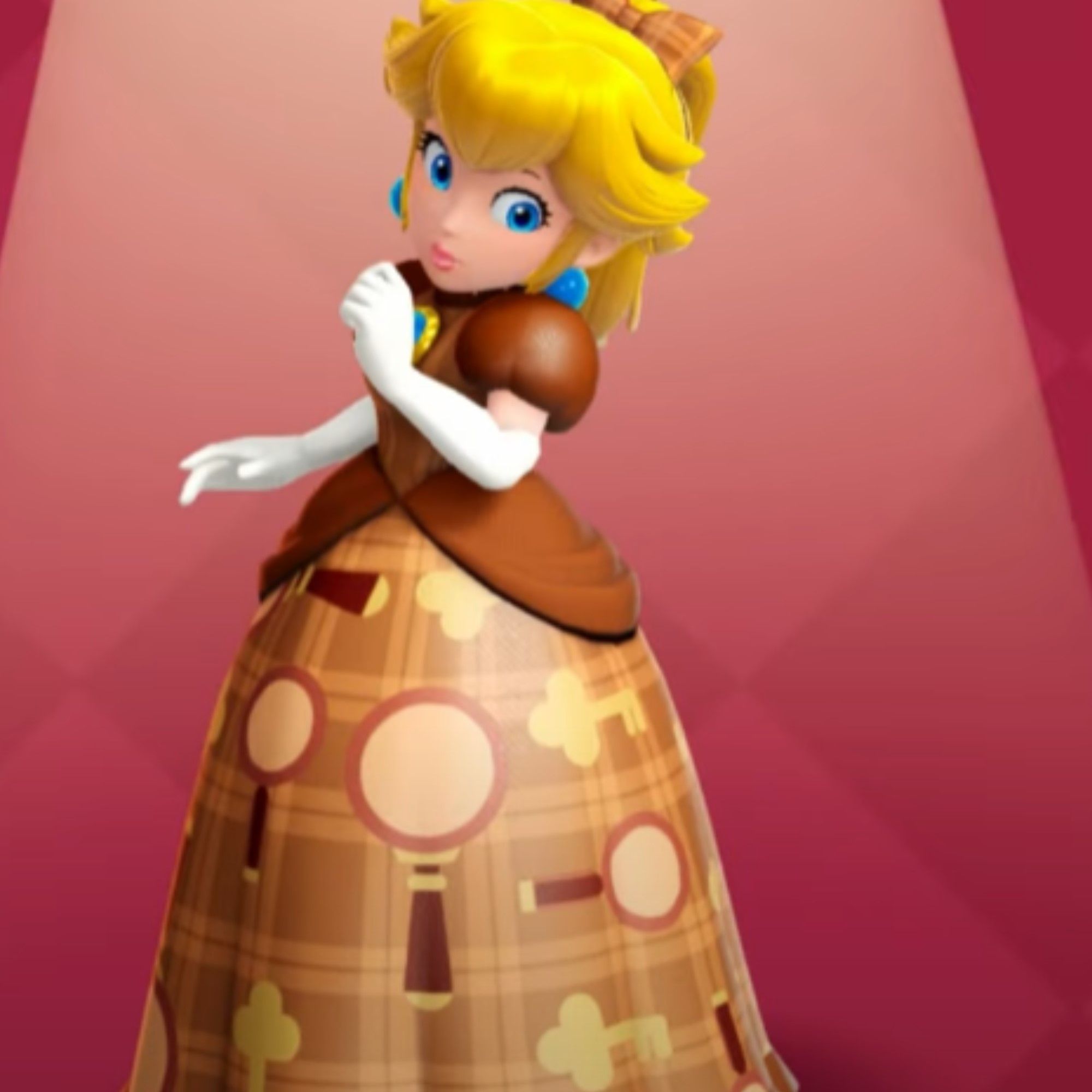 Princess Peach in a dress in Princess Peach: Showtime!