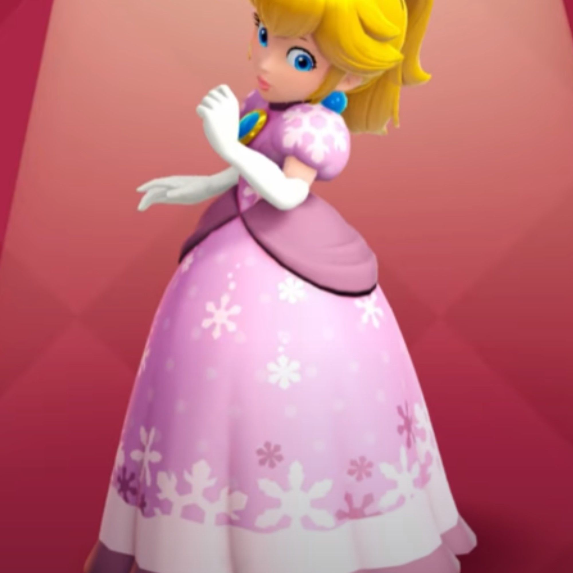 Princess Peach in a dress in Princess Peach: Showtime!