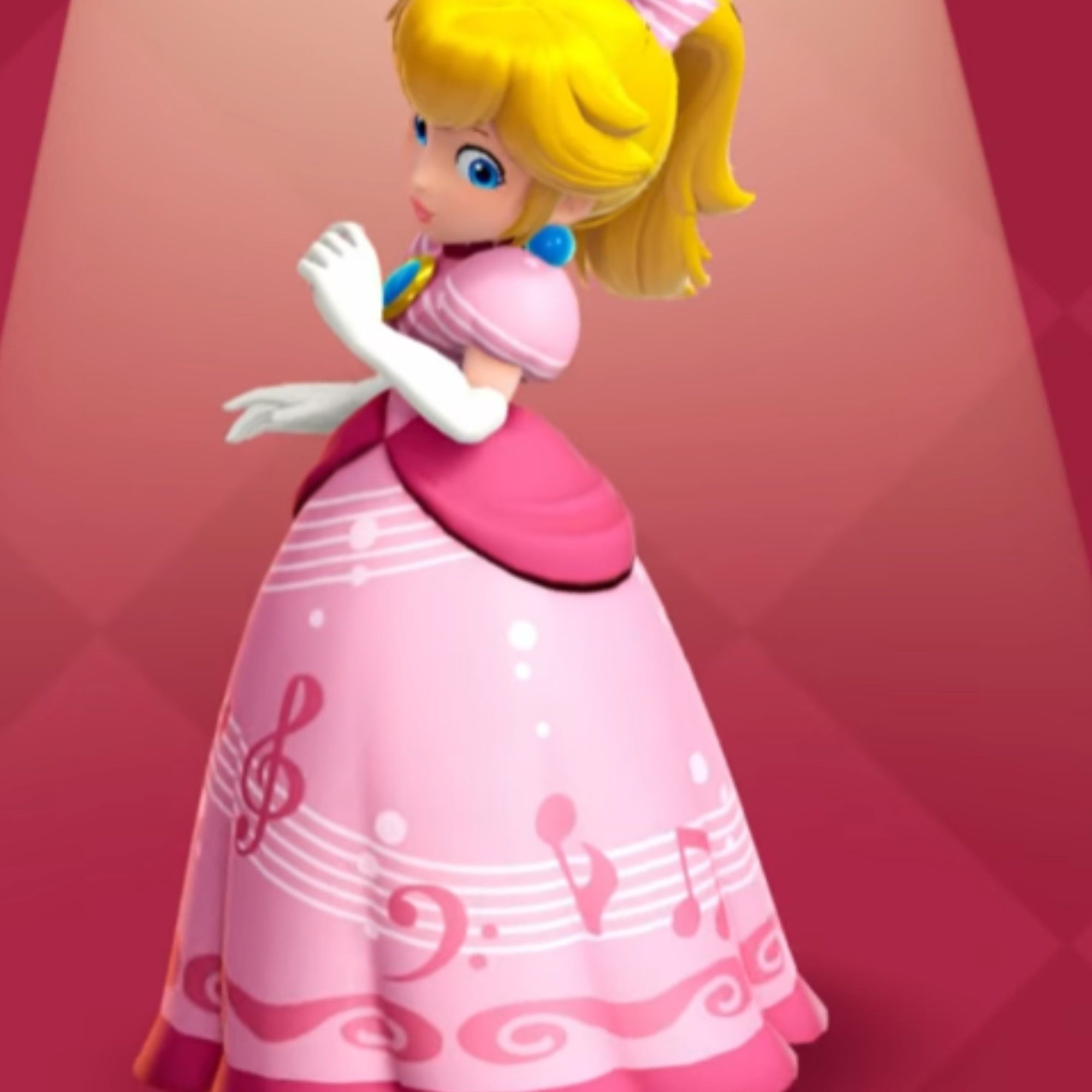 Princess Peach in a dress in Princess Peach: Showtime!