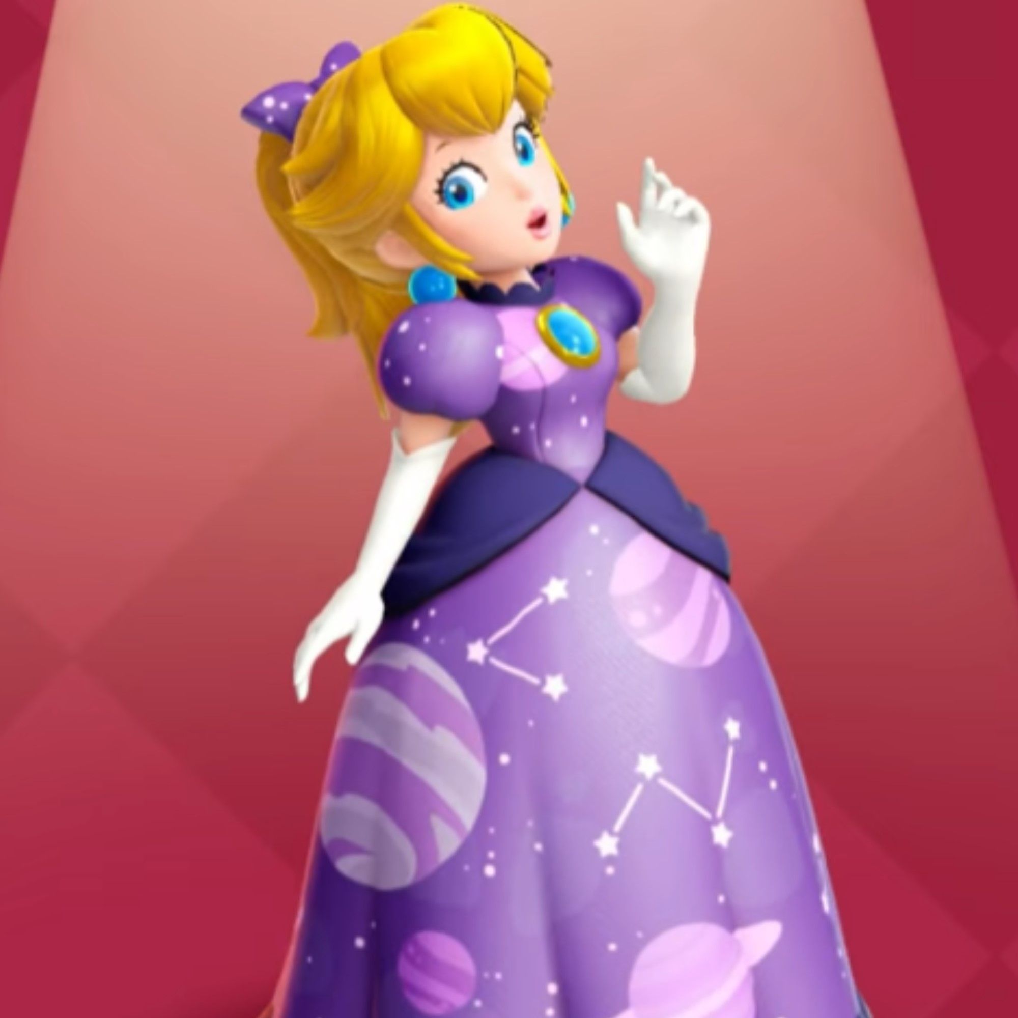 Princess Peach in a dress in Princess Peach: Showtime!