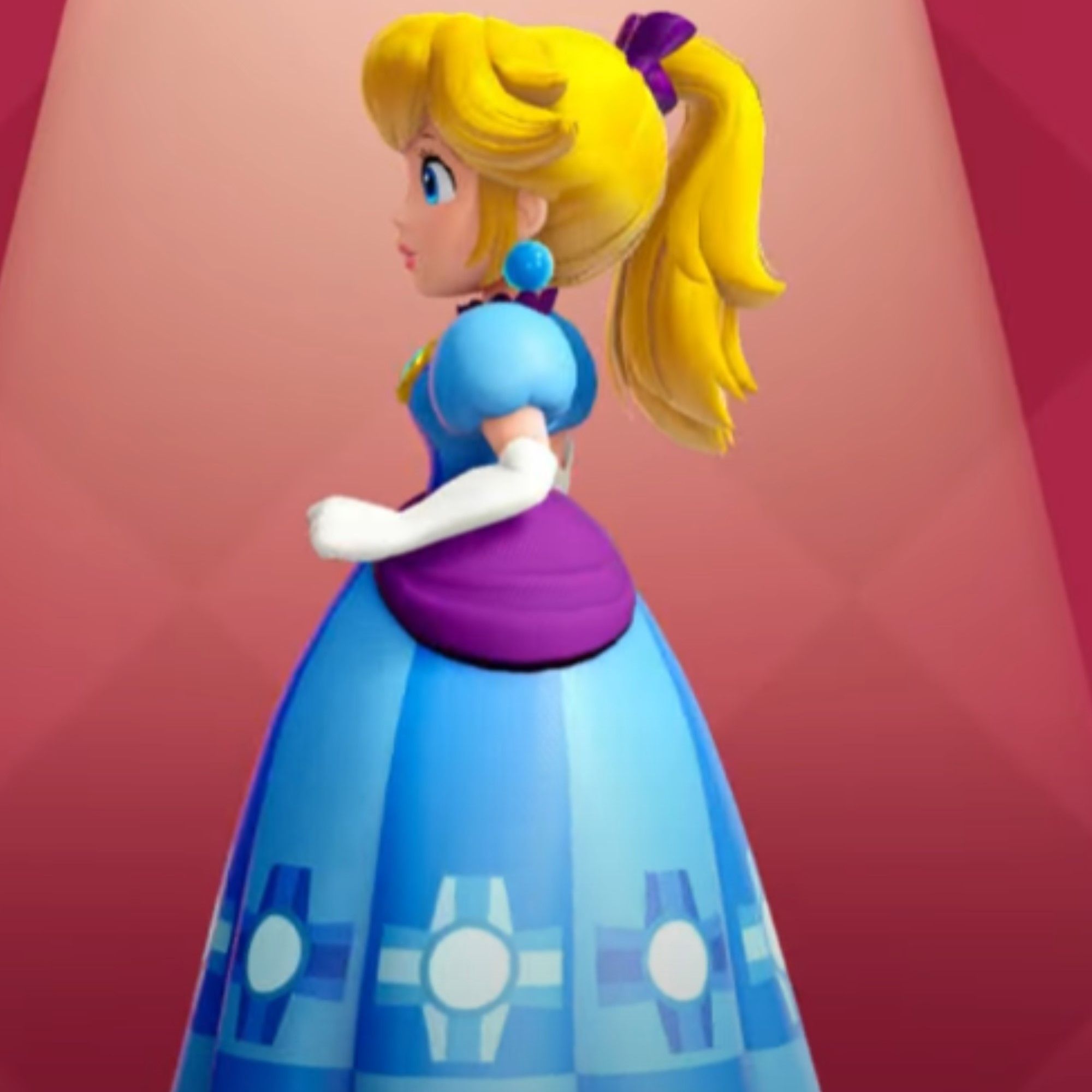 Princess Peach in a dress in Princess Peach: Showtime!