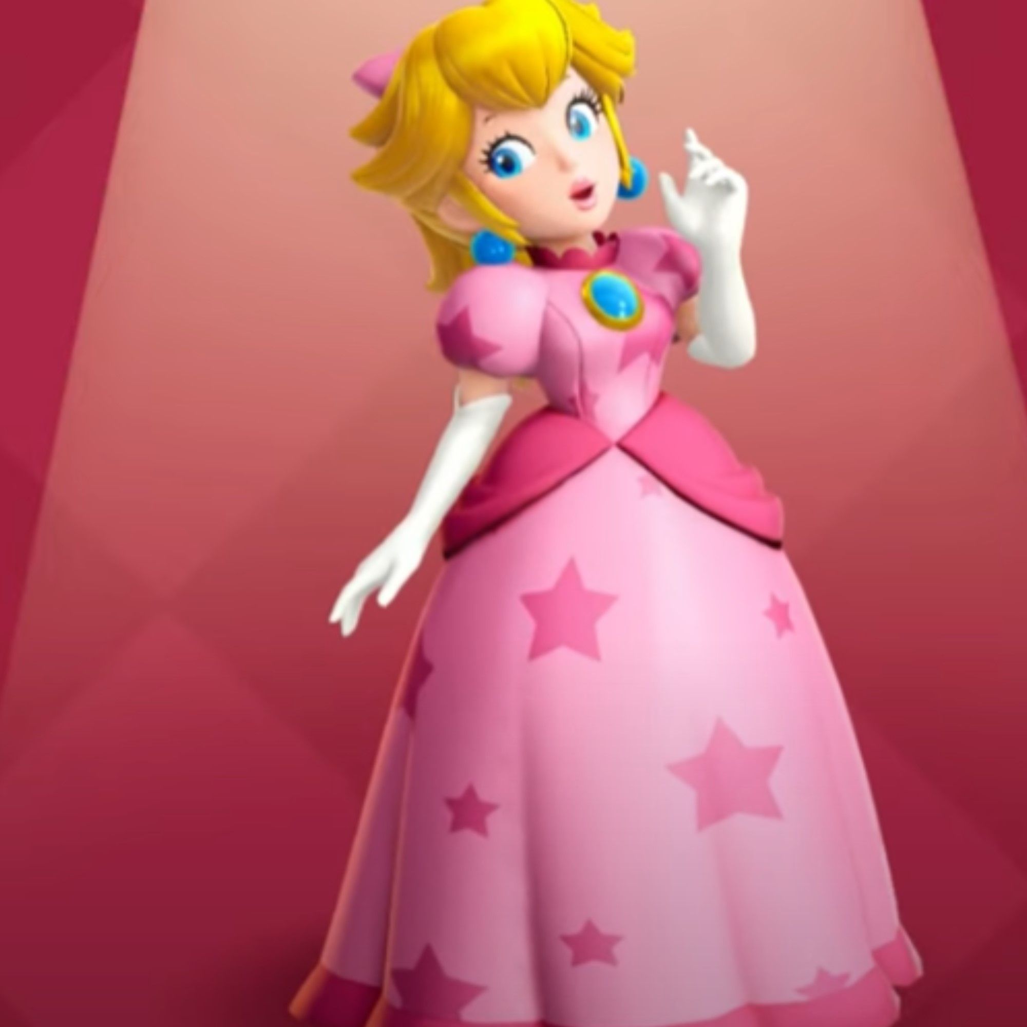 Princess Peach in a dress in Princess Peach: Showtime!