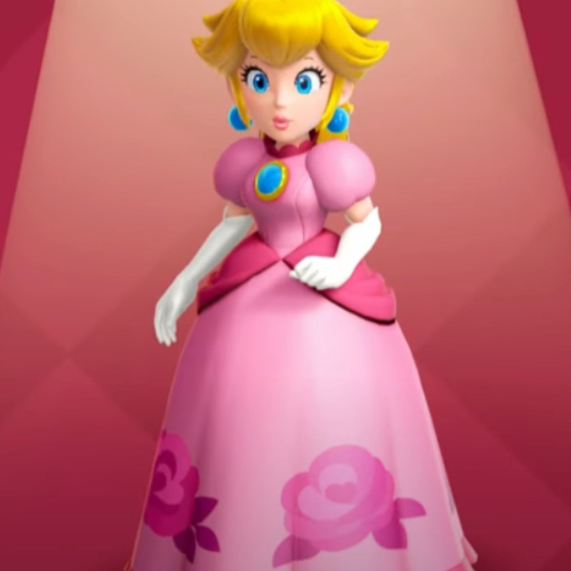 Princess Peach in a dress in Princess Peach: Showtime!