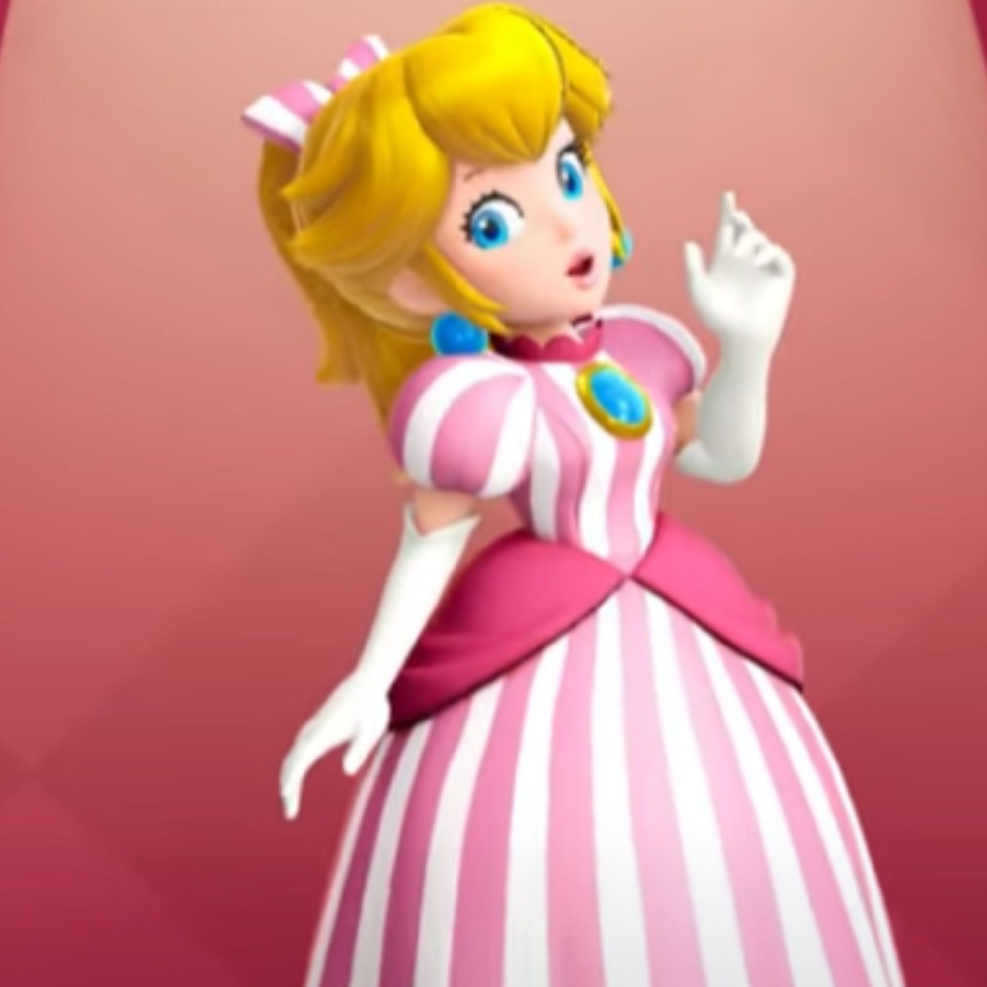 Princess Peach in a dress in Princess Peach: Showtime!