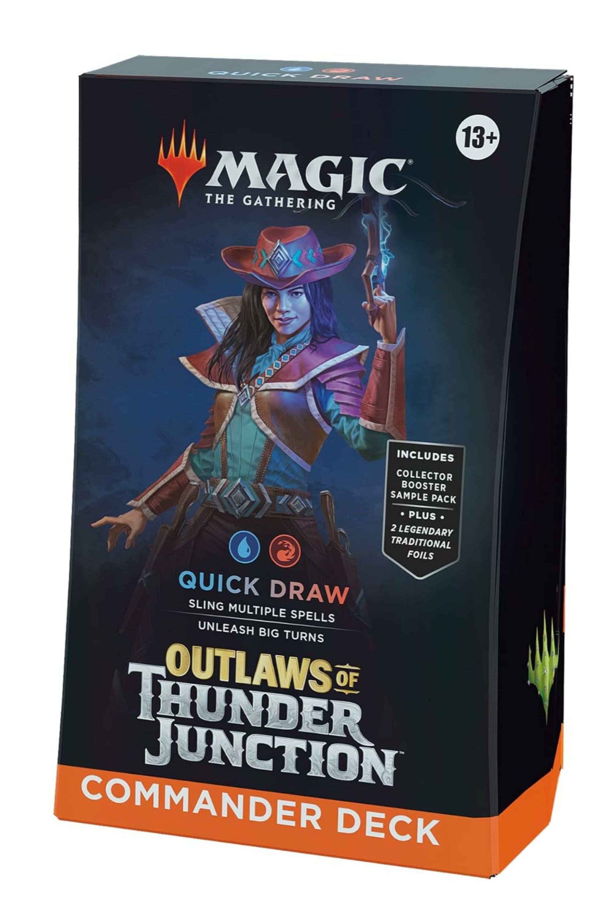 A picture of the box for Magic: The Gathering's Quick Draw Commander deck.