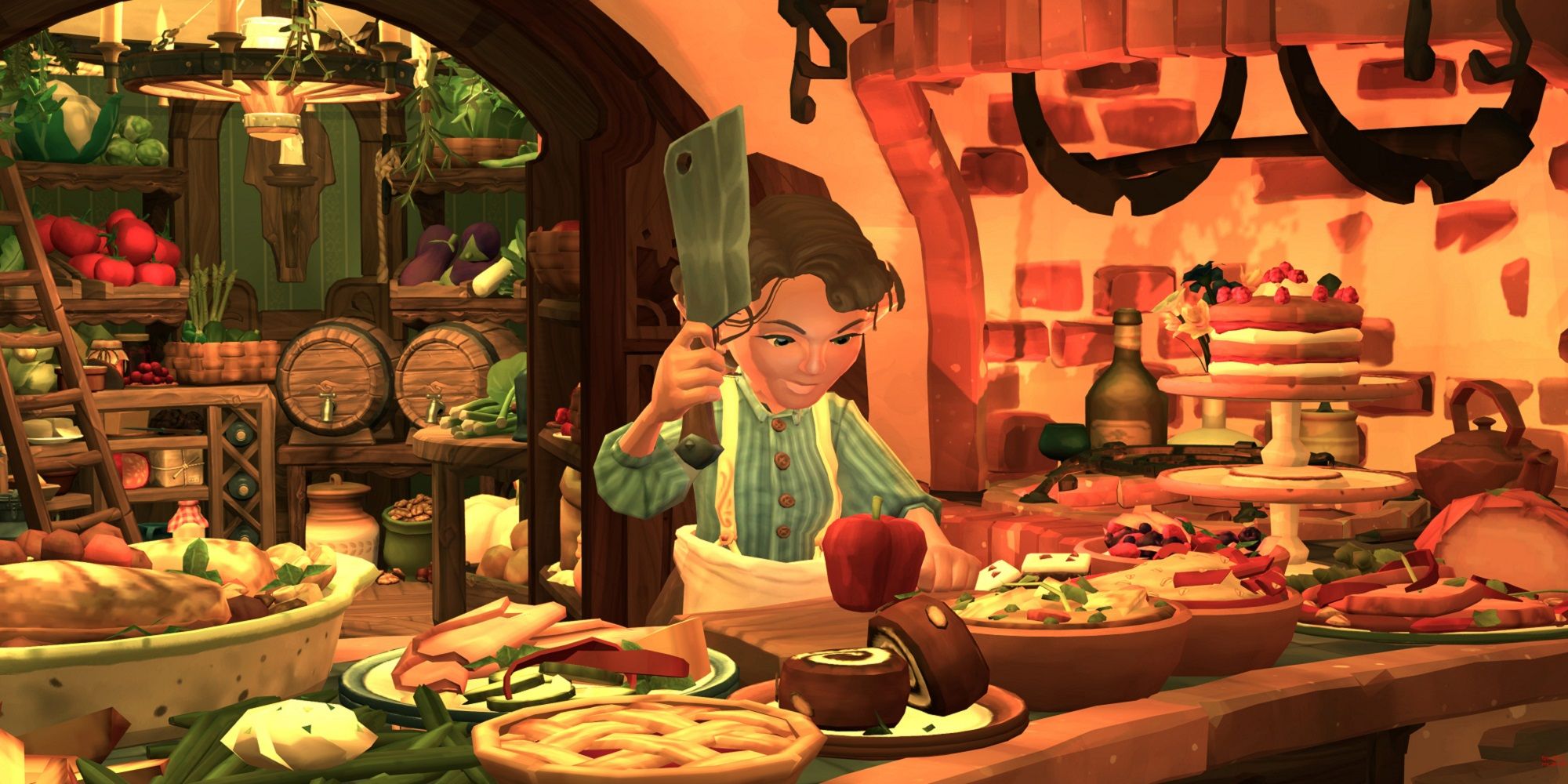 the lord of the rings tales of the shire a hobbit cooking a meal