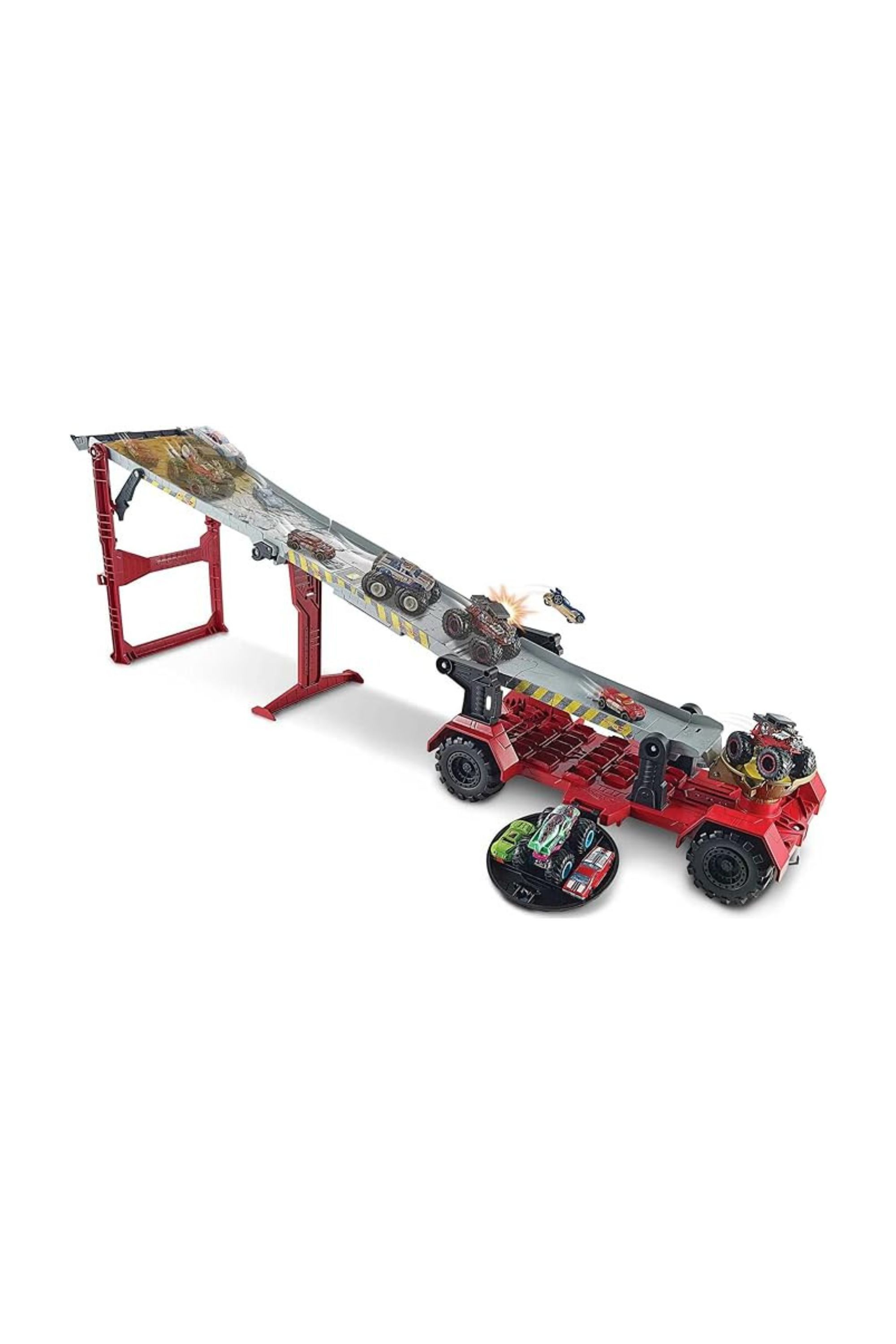 Hot Wheels Monster Trucks Down Hill Race & Go Playset