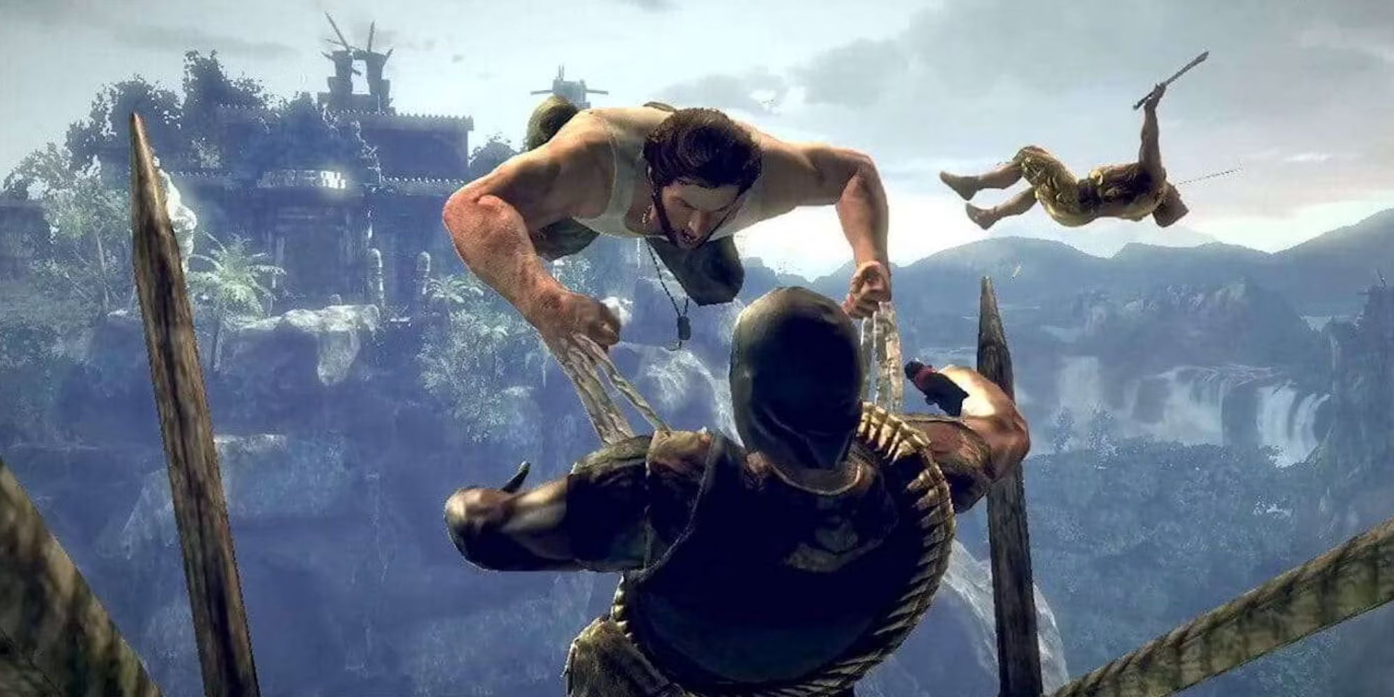 X-Men Origins Wolverine Screenshot Of Logan Attacking Man With His Claws