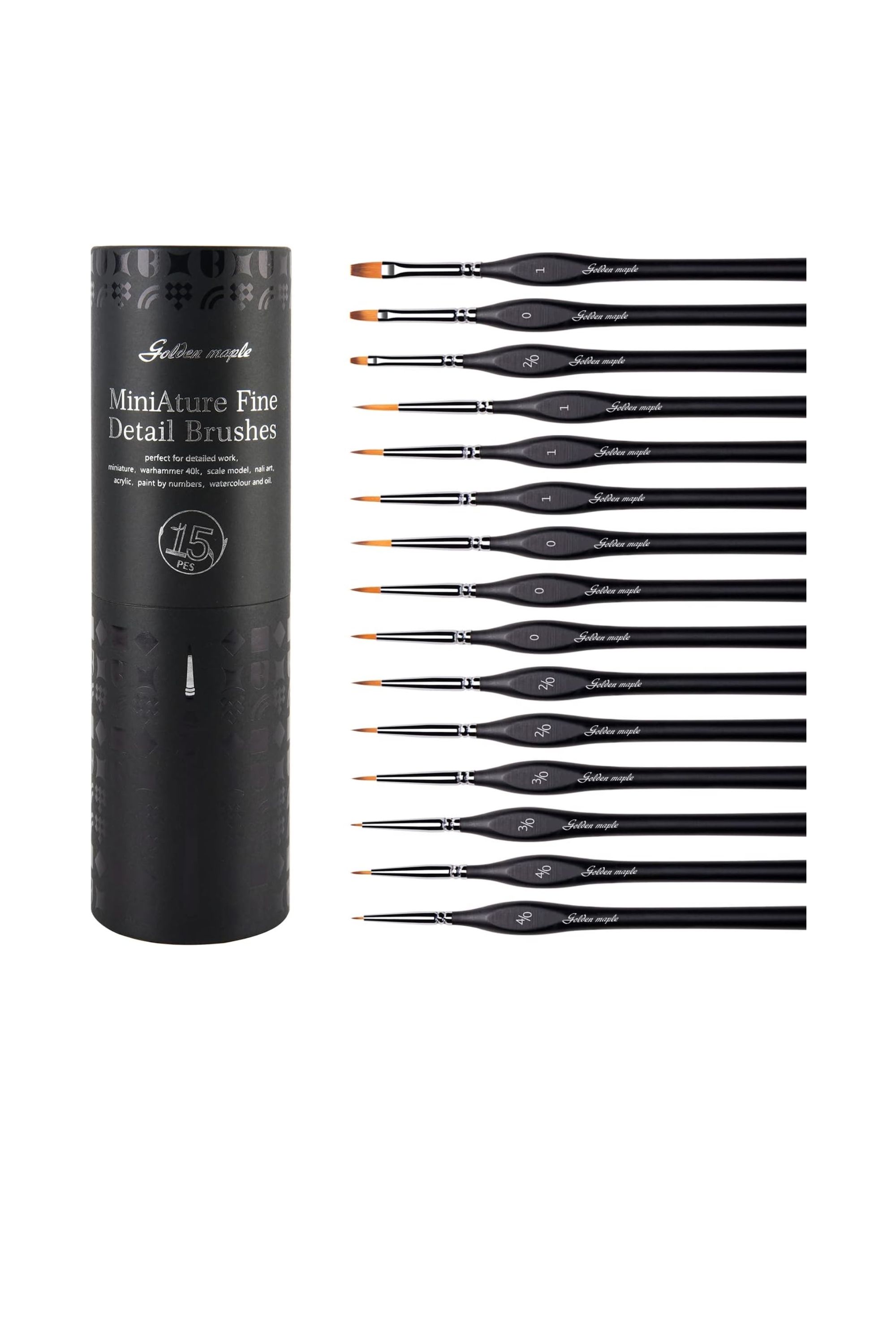 Image of Golden Maple Miniature Paint Brushes