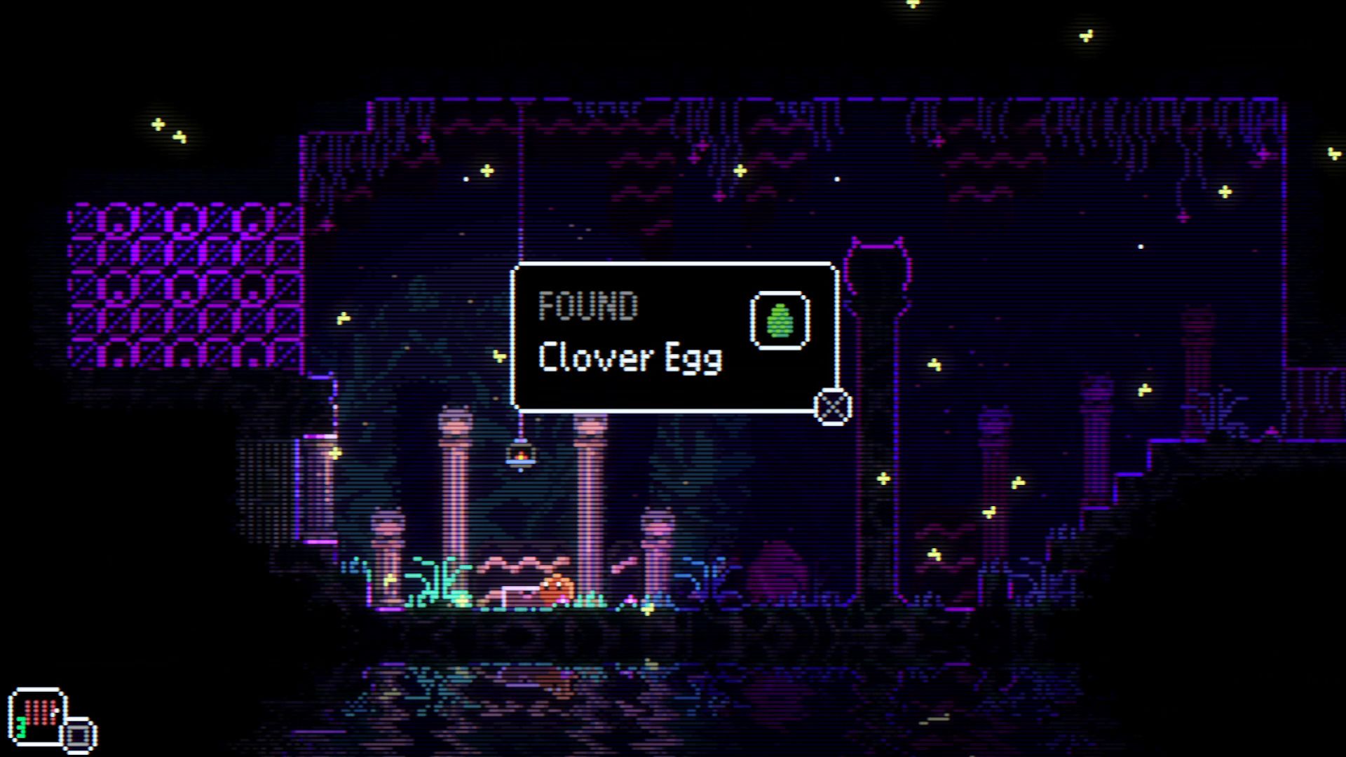 The Clover Egg found in a chest in Animal Well.