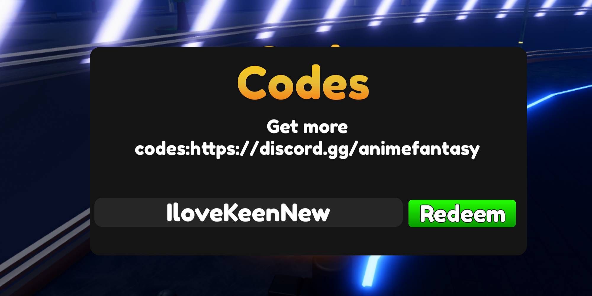 Anime Fantasy code redeem