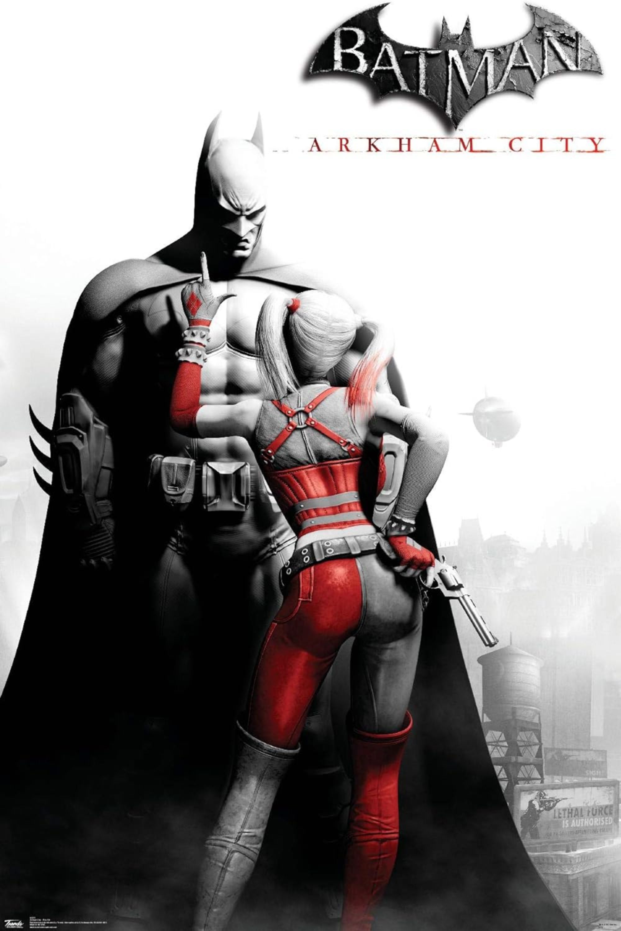 Batman Arkham City Batman and Harley Quinn Poster