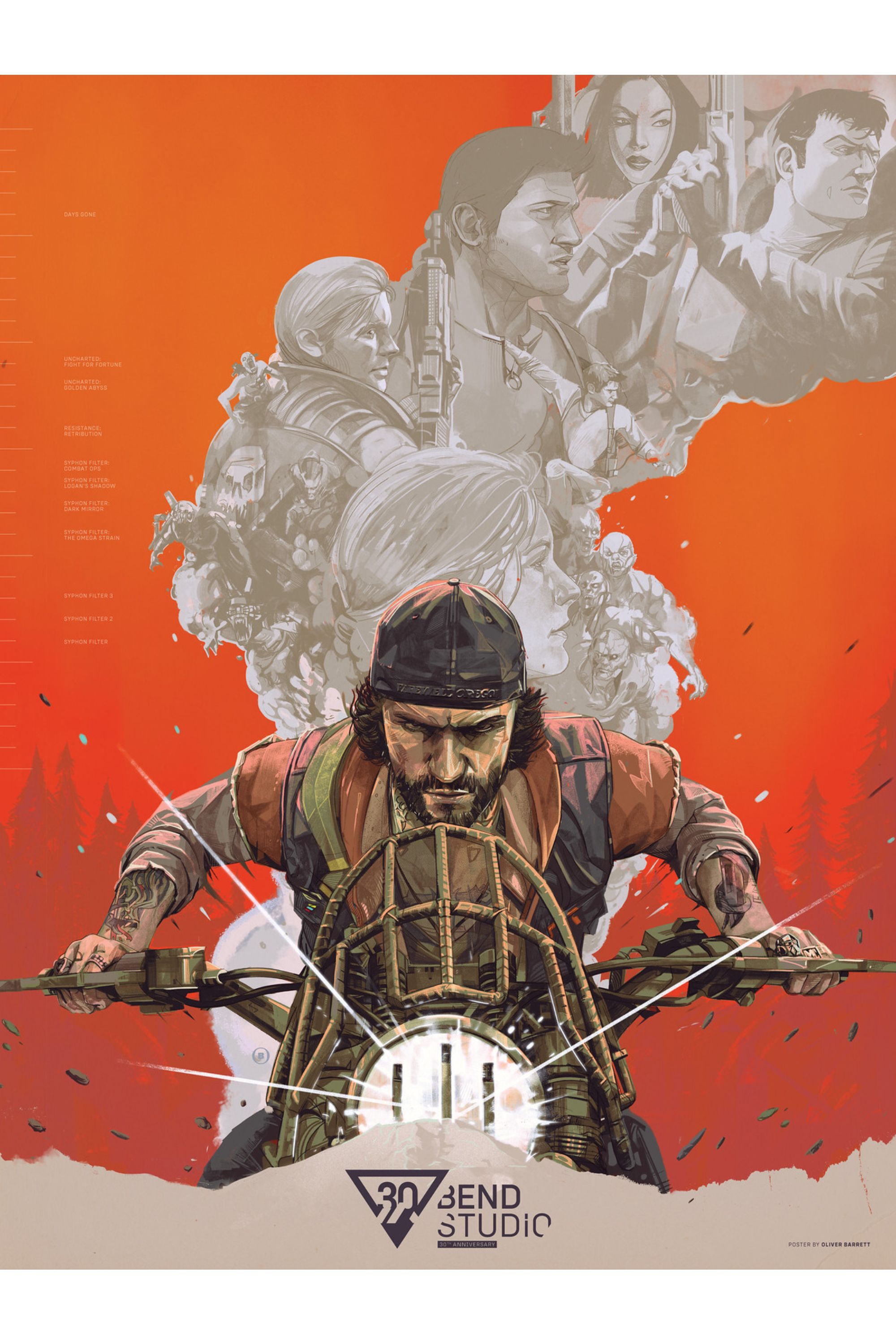 Bend Studio 30th Anniversary Poster