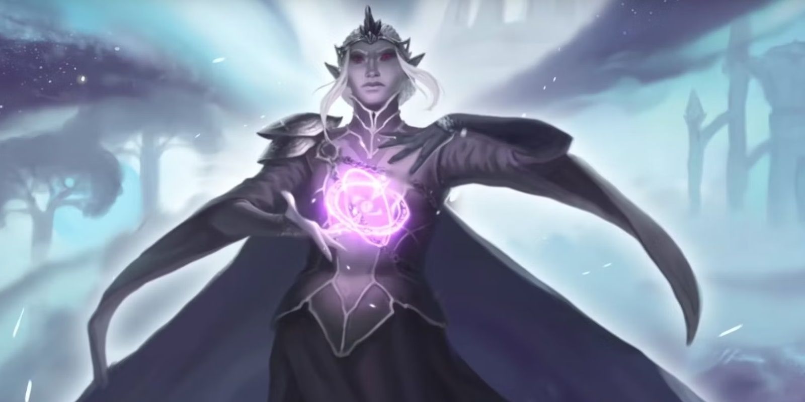 A Dunamancer holding a purple orb of Dunamantic magic