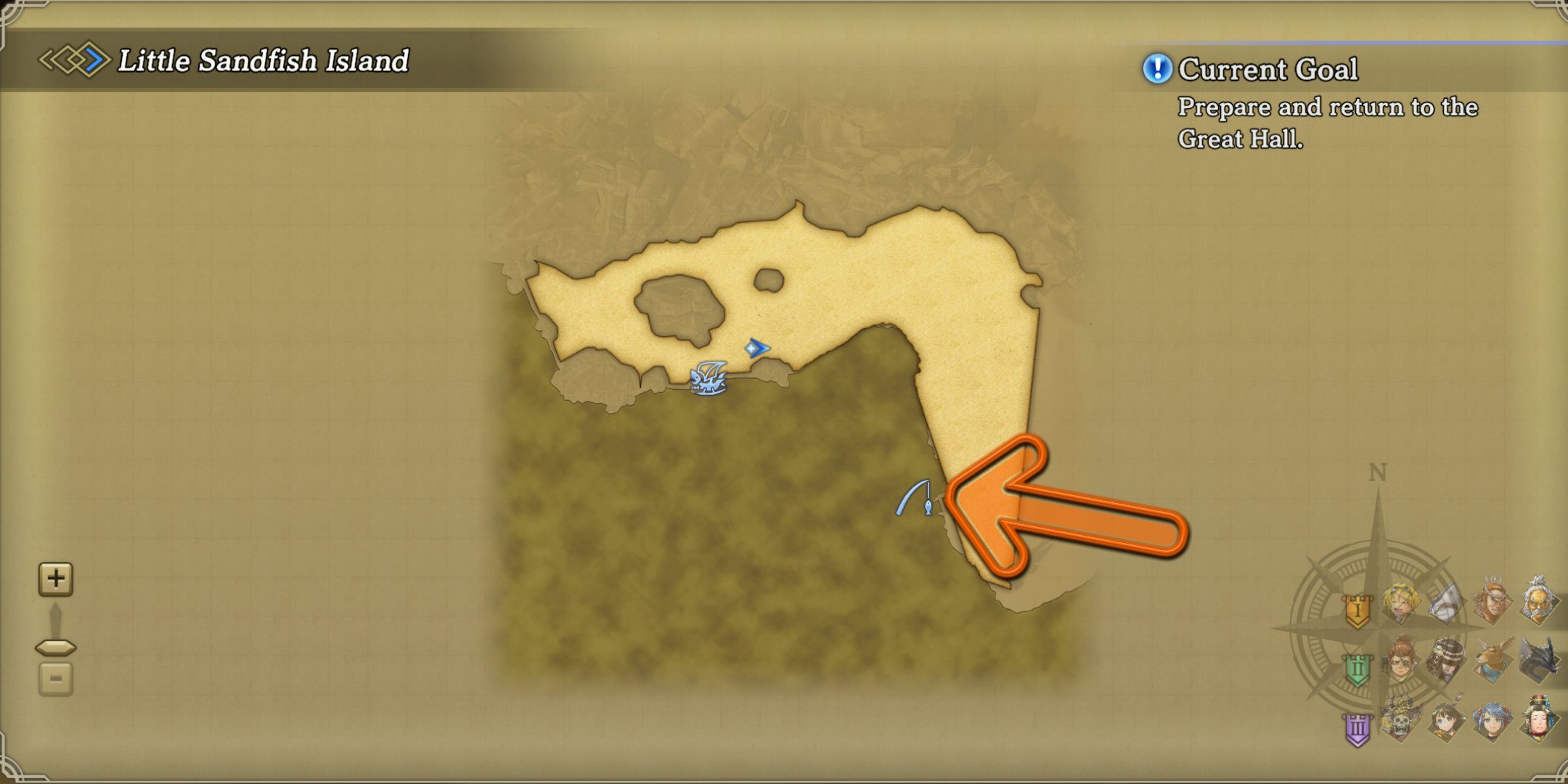 Eiyuden Chronicle Hundred Heroes Fishing Spot Location In Little Sandfish Island