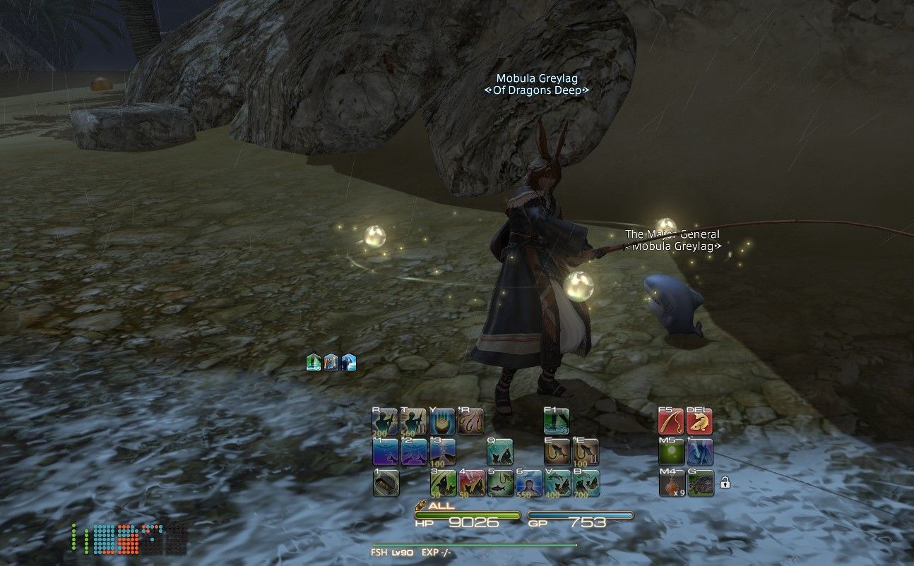 Fishing at the Hidden Falls in Final Fantasy 14-1