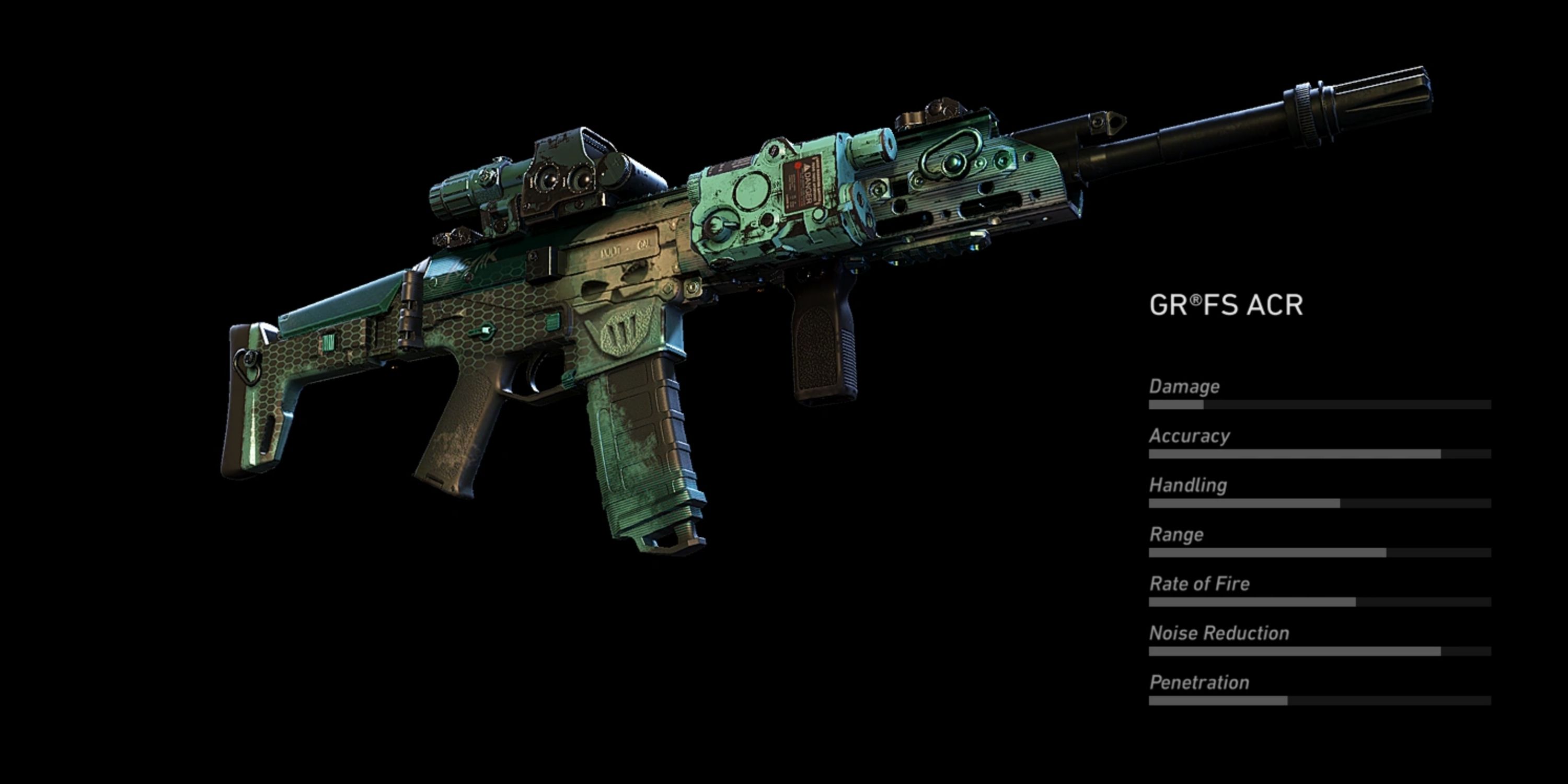Ghost Recon_ Wildlands ACR Rifle With Stats Overlay