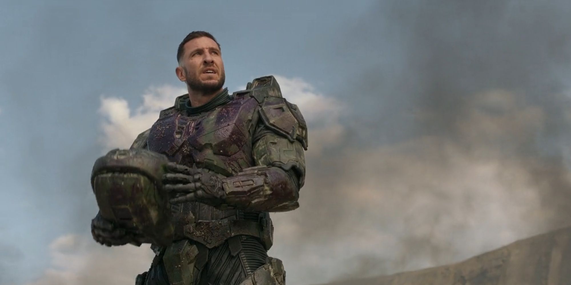 Halo: The TV Show - Master Chief Without His Helmet Afte A Covenant Attack
