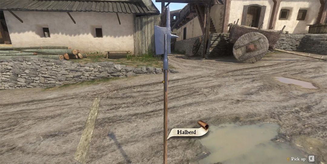 An upright halberd in Kingdom Come Deliverance.