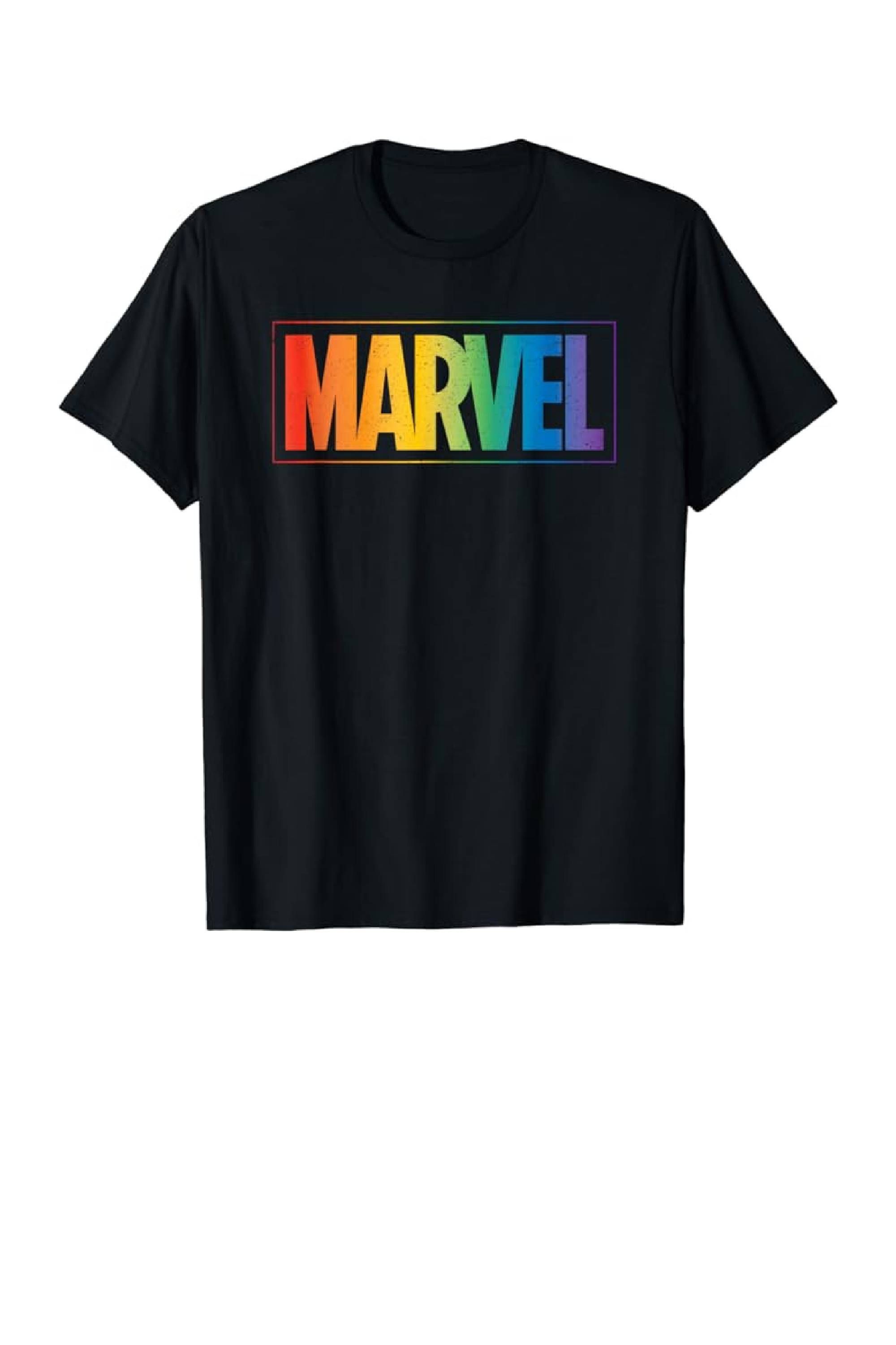 Marvel Logo In Rainbow Letters T-Shirt
