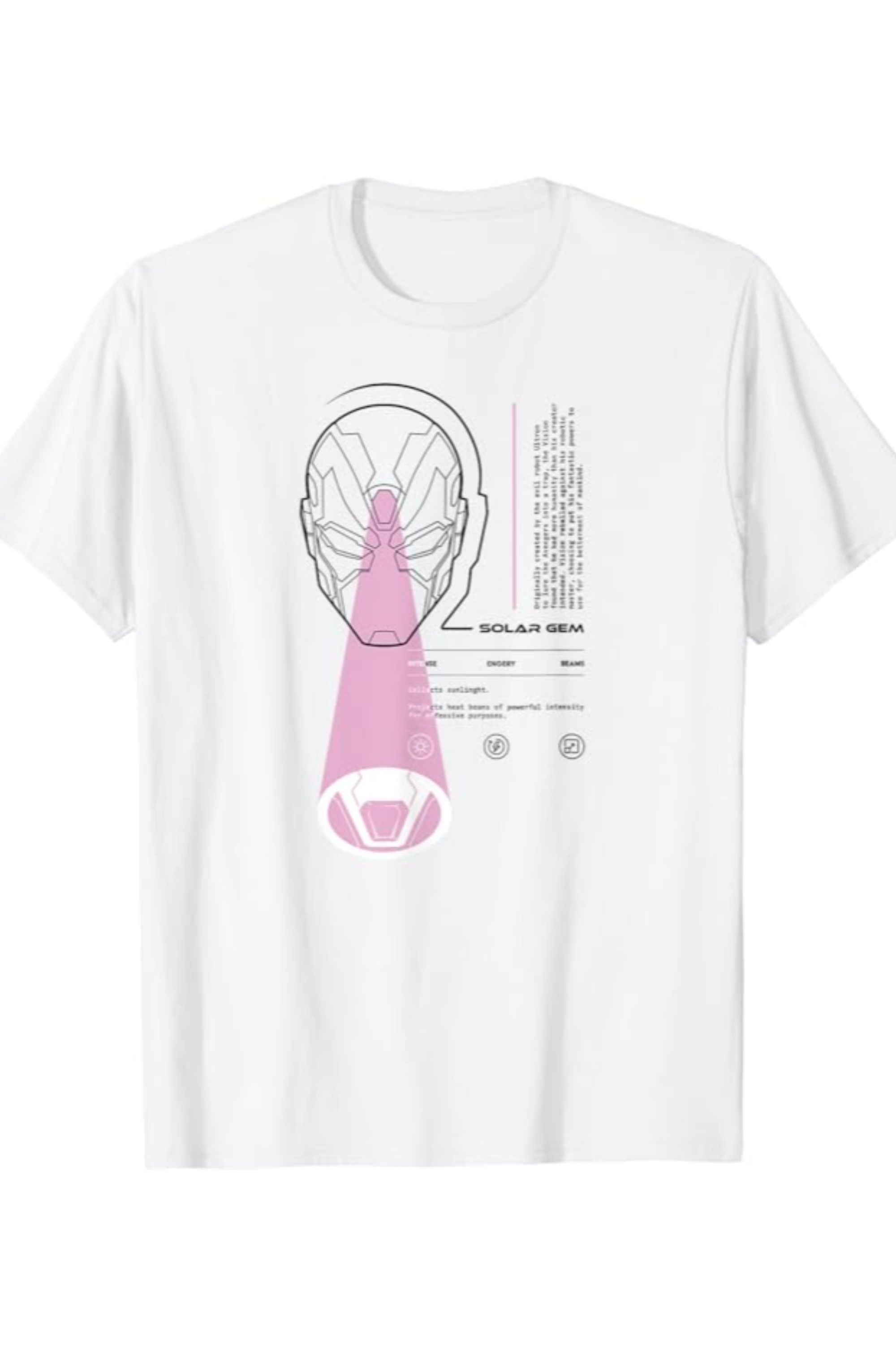 Marvel Avengers The Vision Solar Gem Data Readout T-Shirt