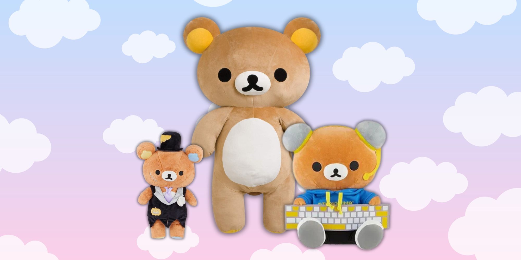 Rilakkuma Plush Toys, featuring original plushes, gamer plushes and more.