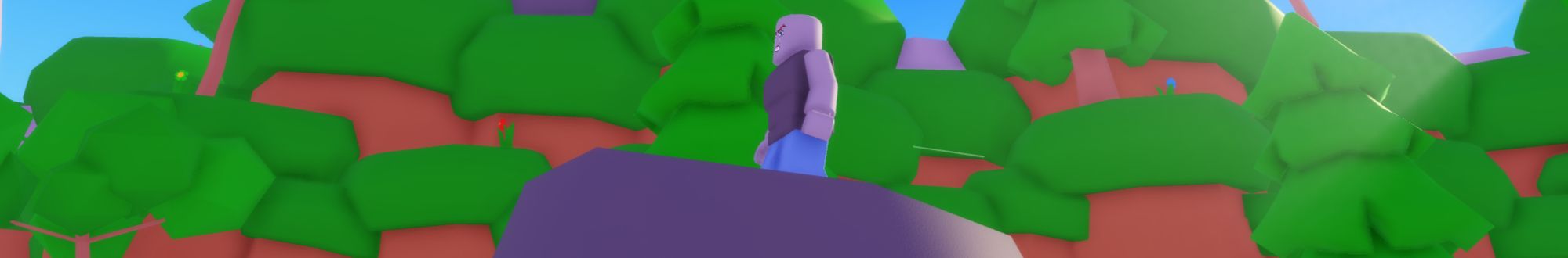 someone standing on a rock in Button Simulator Mania on Roblox