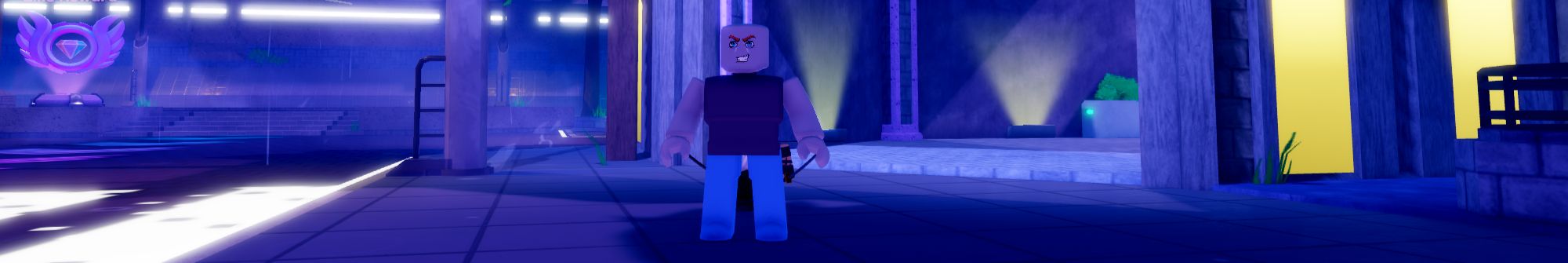a player standing in the lobby in Anime Defenders on Roblox