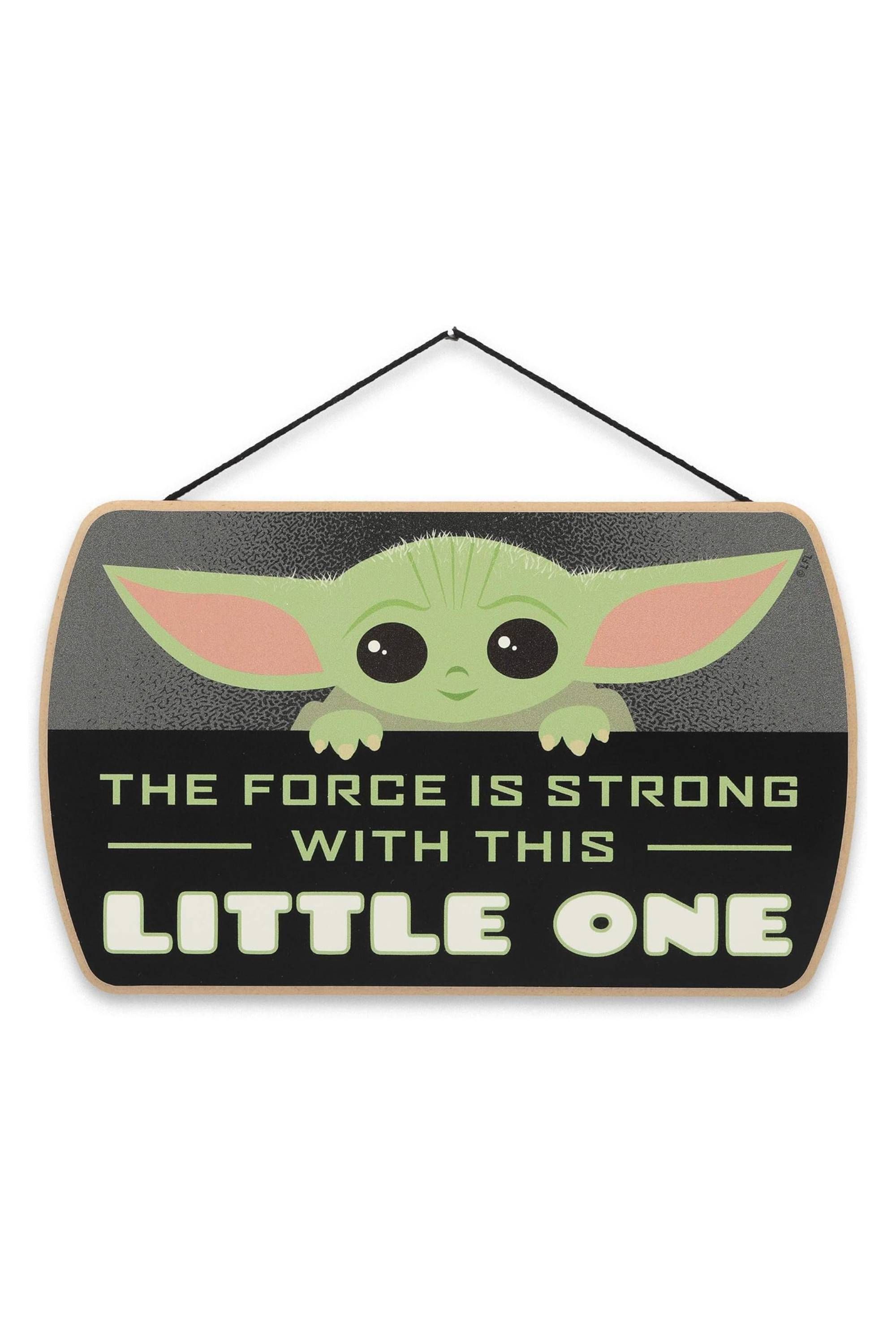 Star Wars The Mandalorian Baby Yoda Hanging Wood Wall Decor