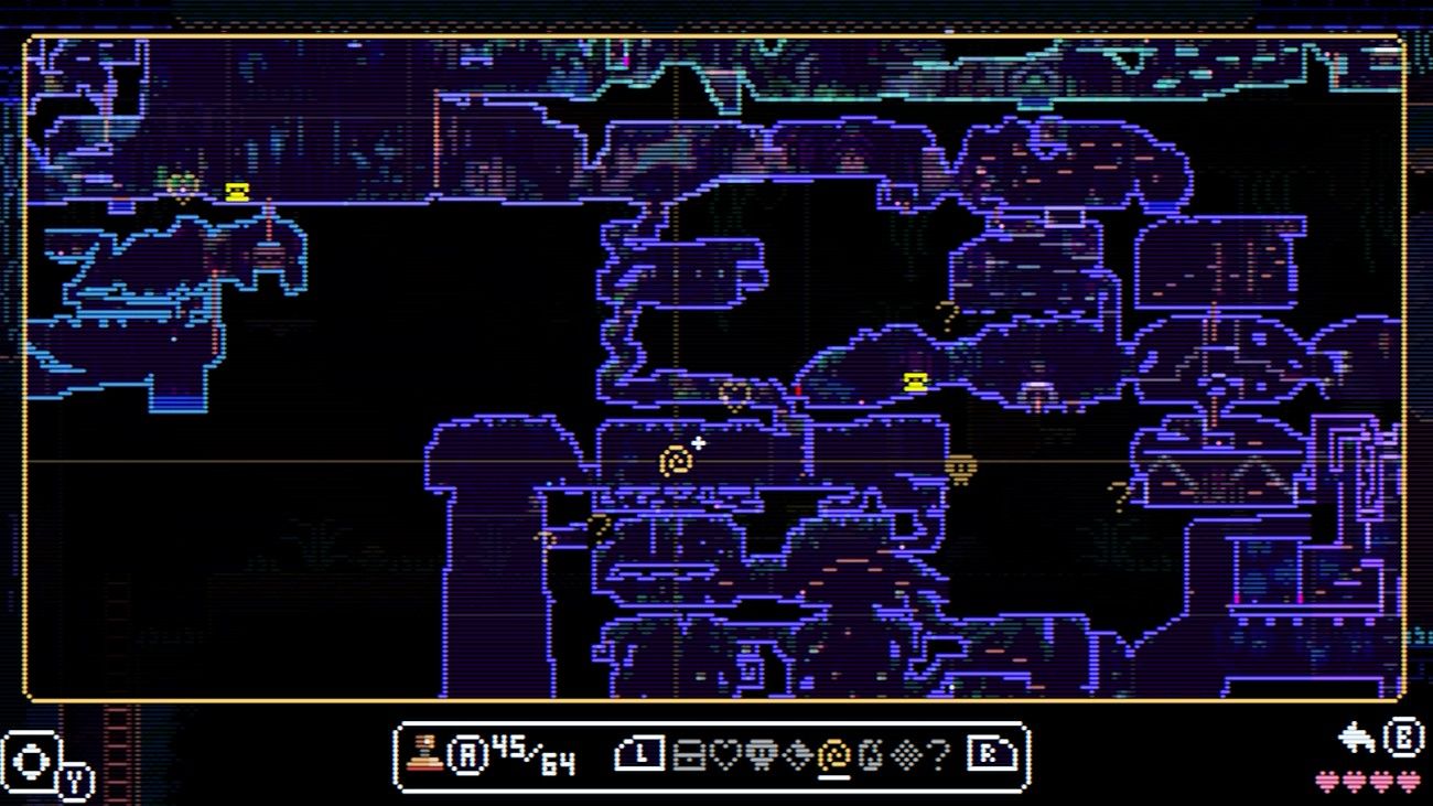 the animal well map with a swirl showing where to find the ostrich