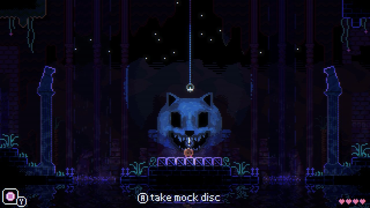 the dog puzzle with the mock disc inserted in animal well-1