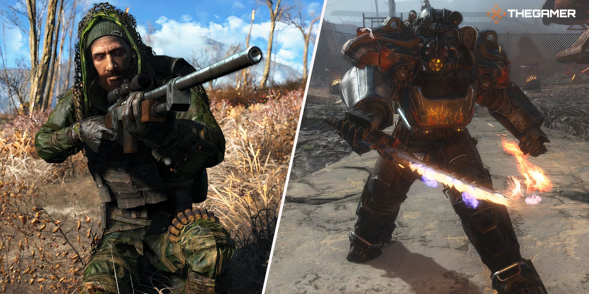 The sniper and melee build examples in Fallout 4