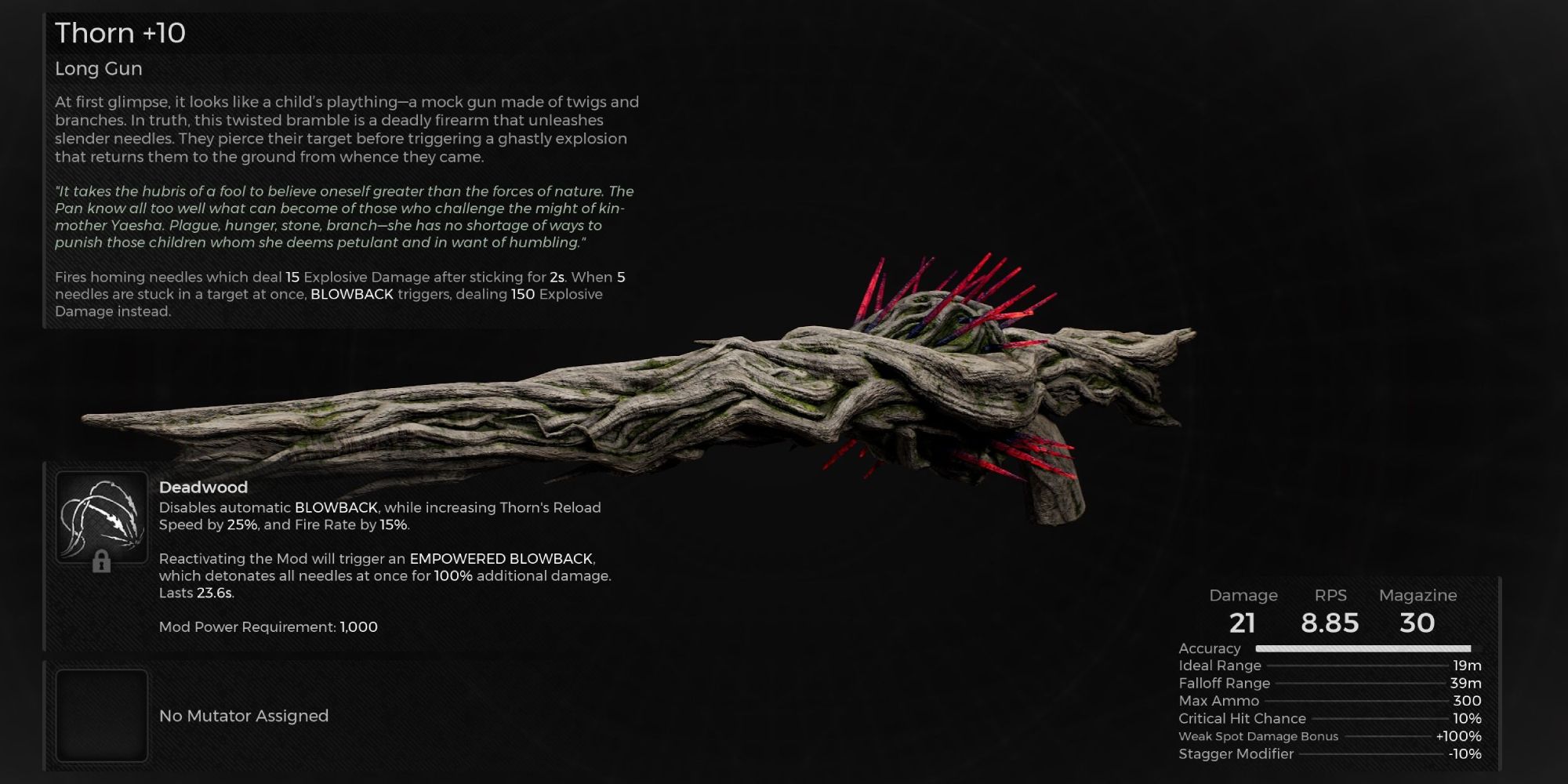 Thorn weapon - Remnant 2