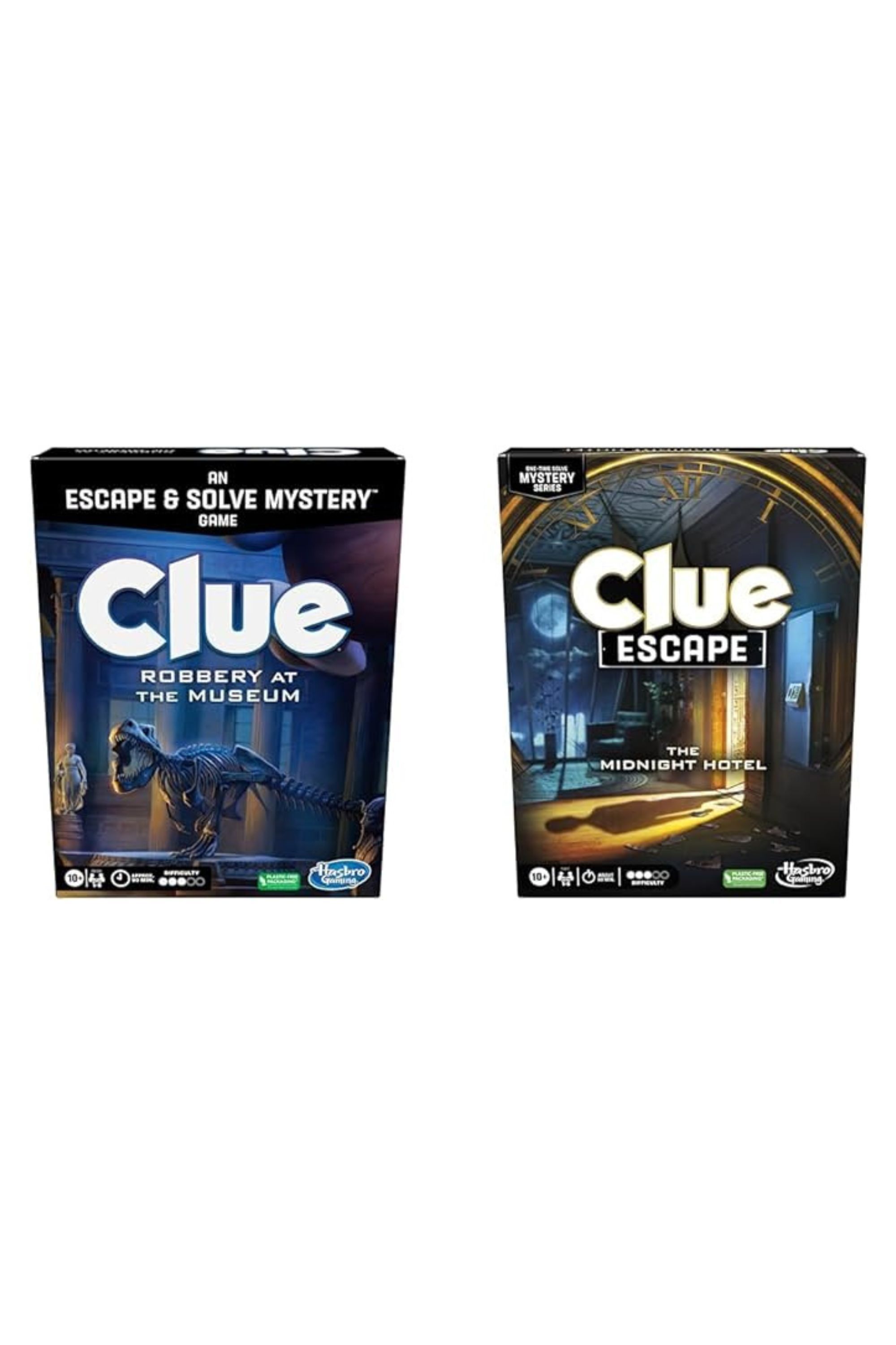 CLUE: Robbery At The Museum And The Midnight Hotel Two-Pack Escape Room Bundle