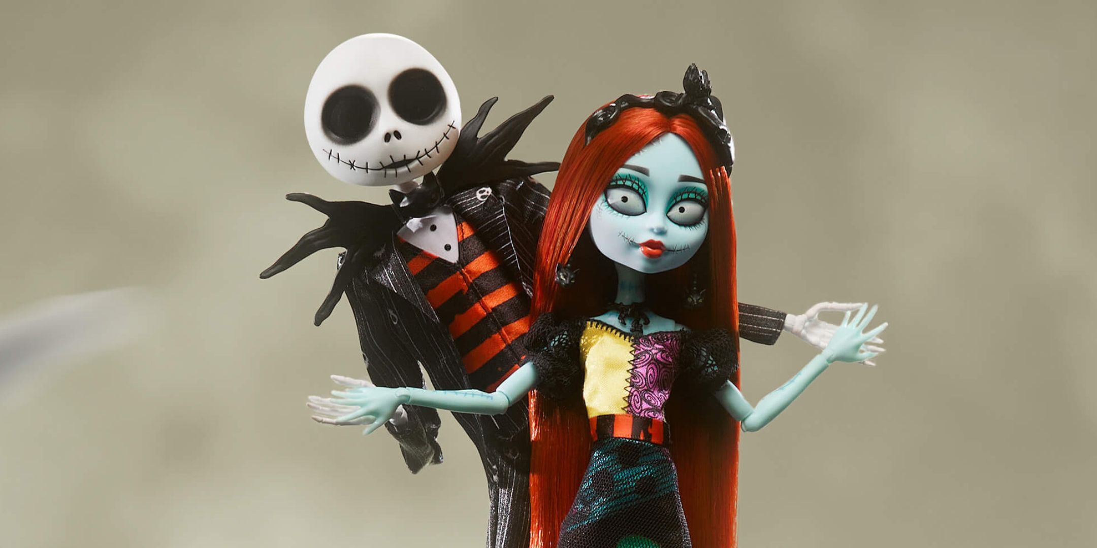 Jack and Sally against a tan background