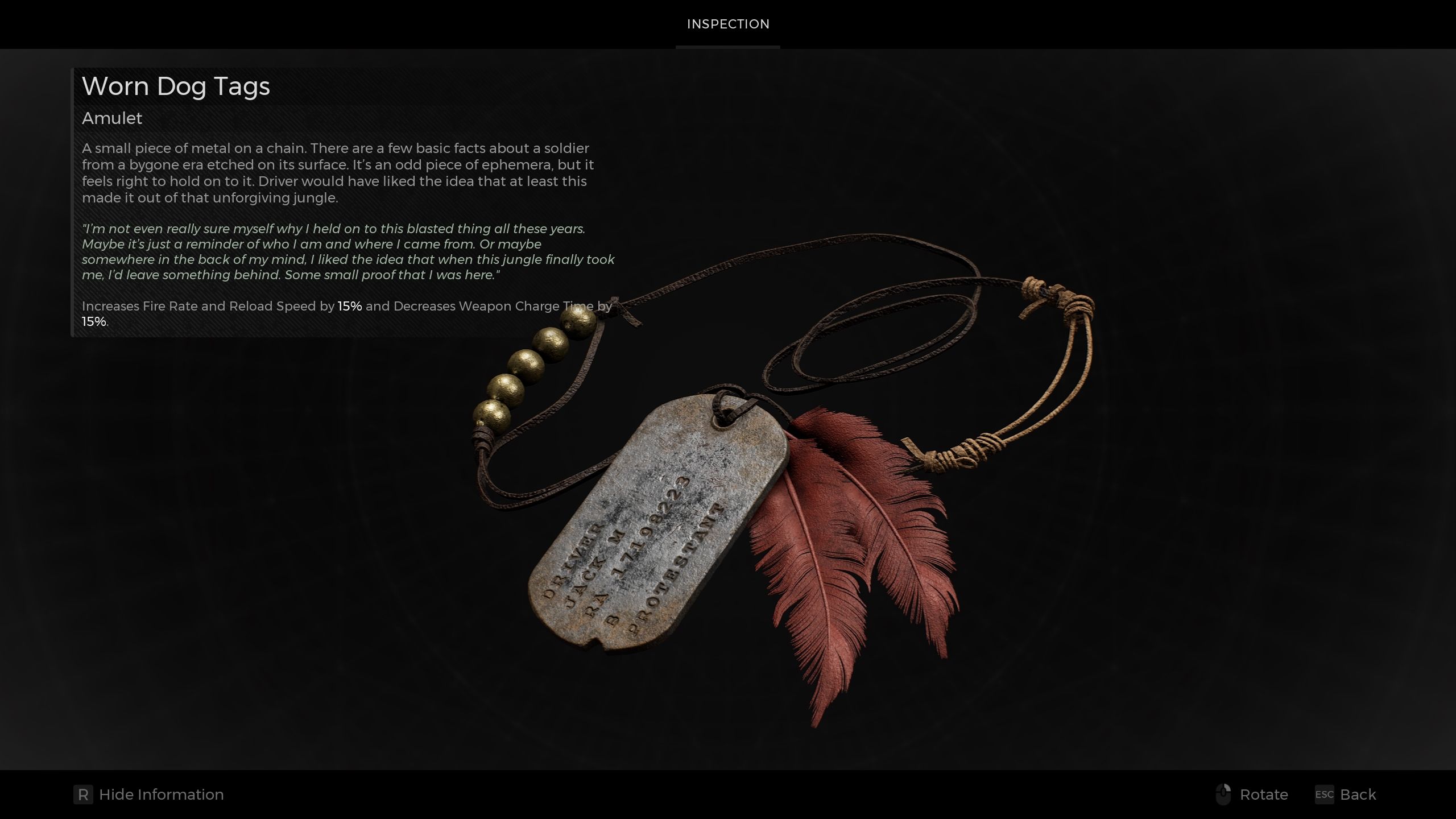 Worn Dog Tags amulet - Remnant 2