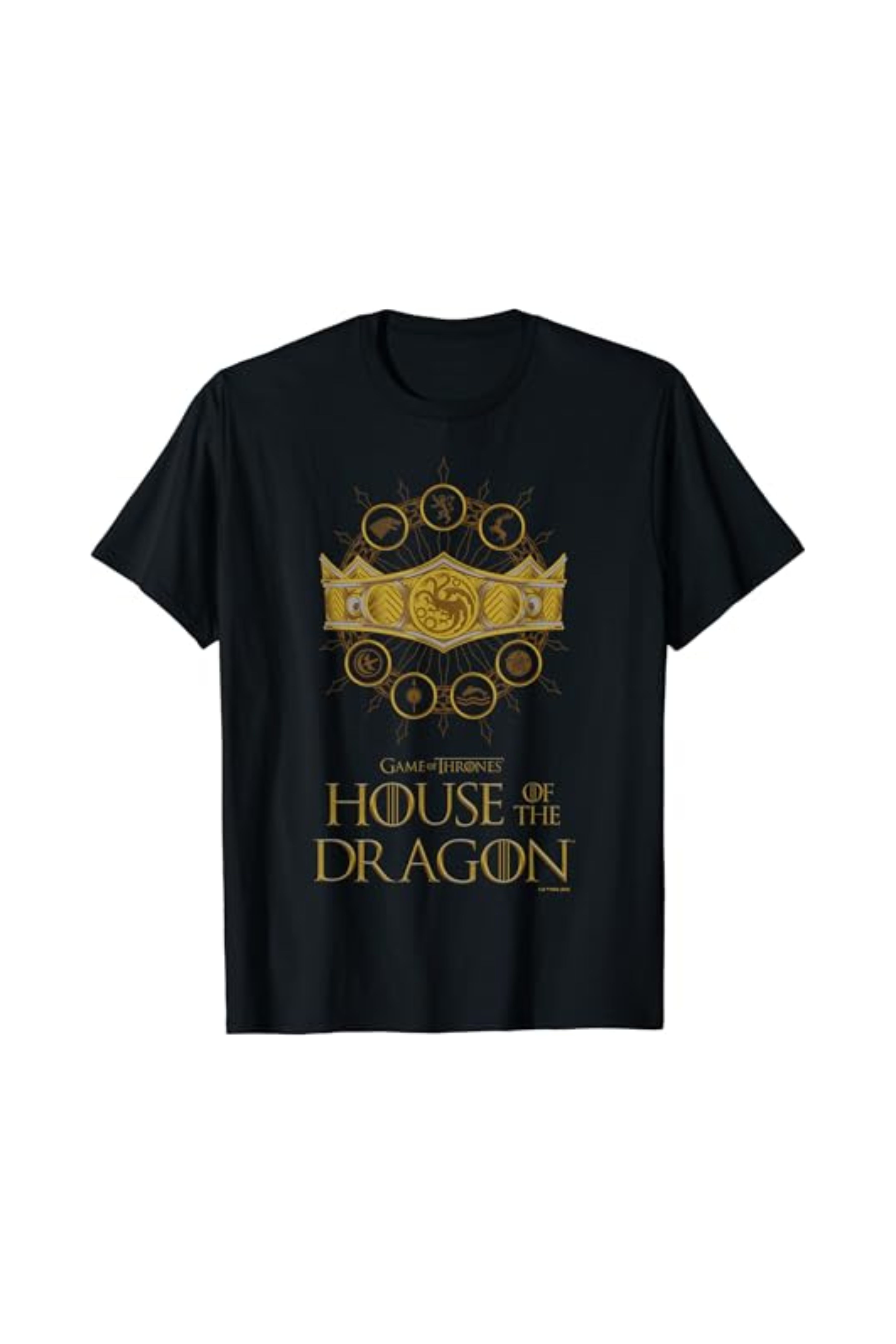 Image of the House of the Dragon House Crests Crown V2 T-Shirt