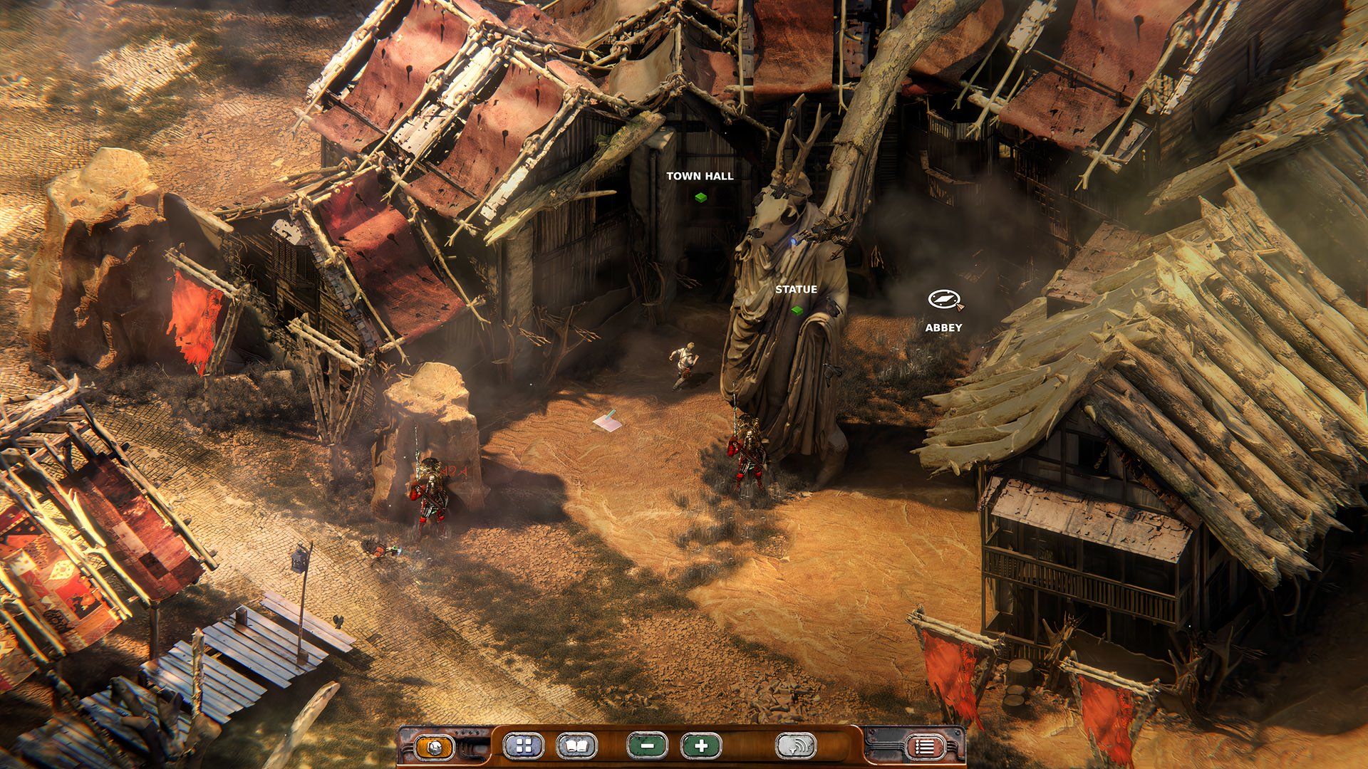 a town hall from the game Beautiful Desolation