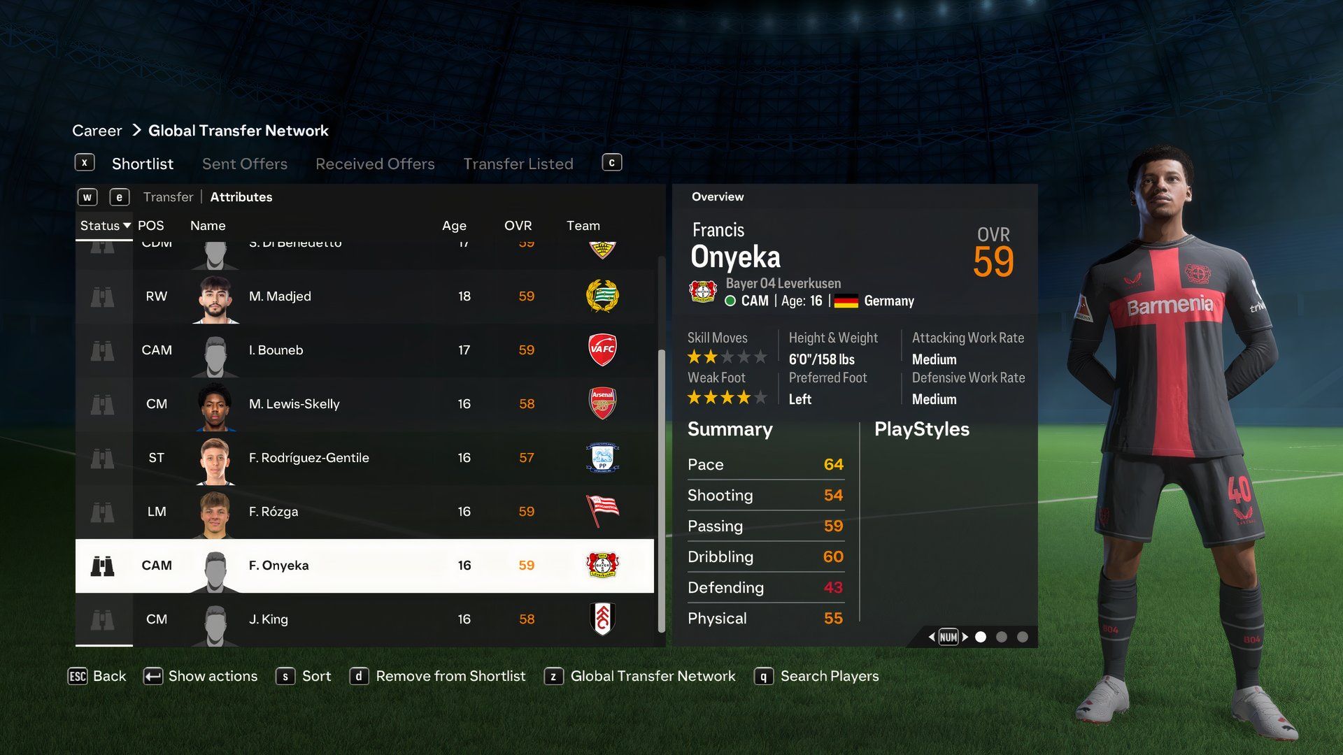 An image of Francis Onyeka in EA Sports FC 24