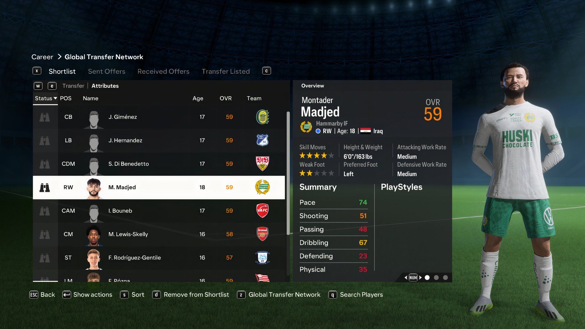 An image of Montader Madjed in EA Sports FC 24