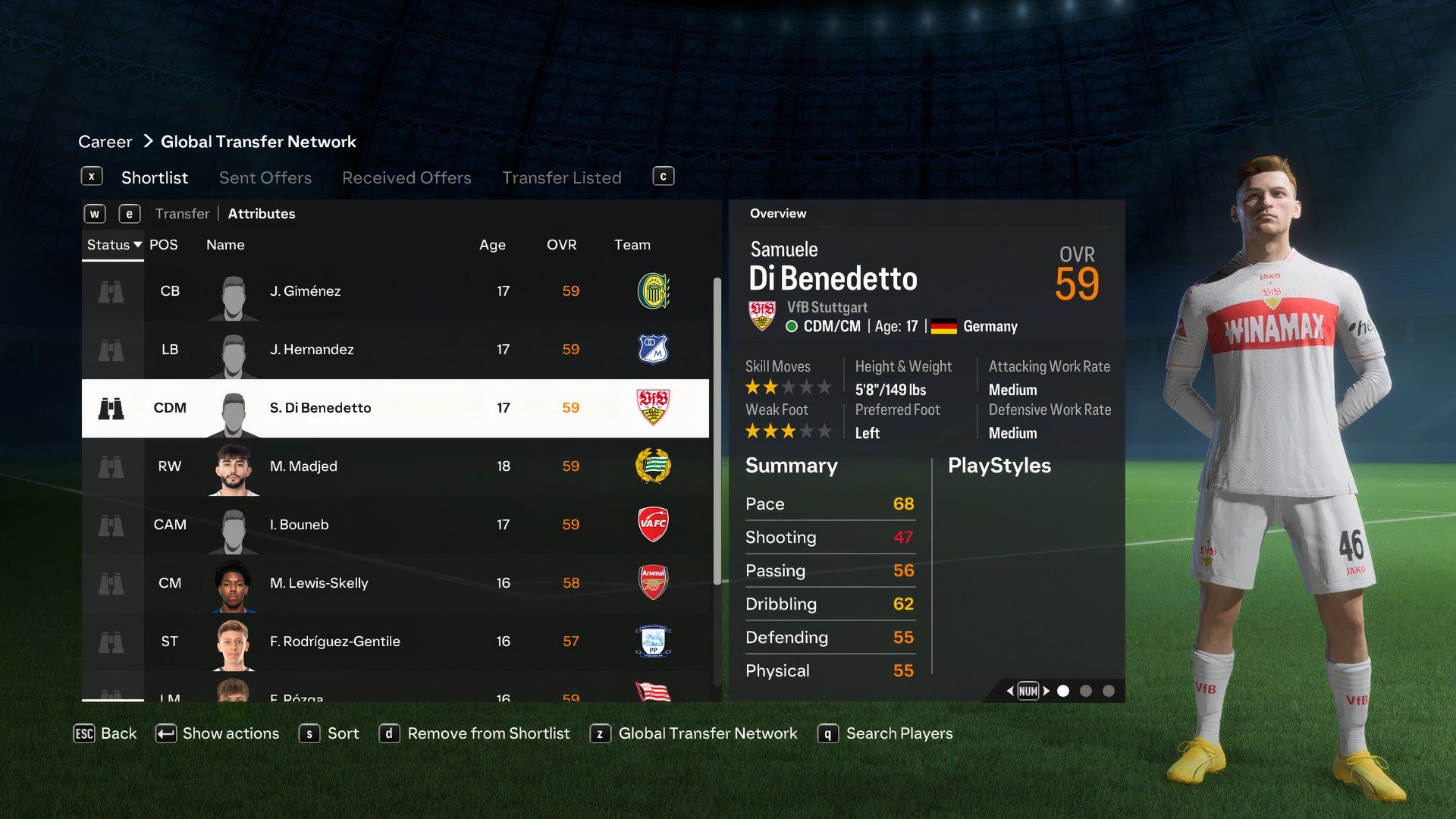 An image of Samuele Di Benedetto in EA Sports FC 24