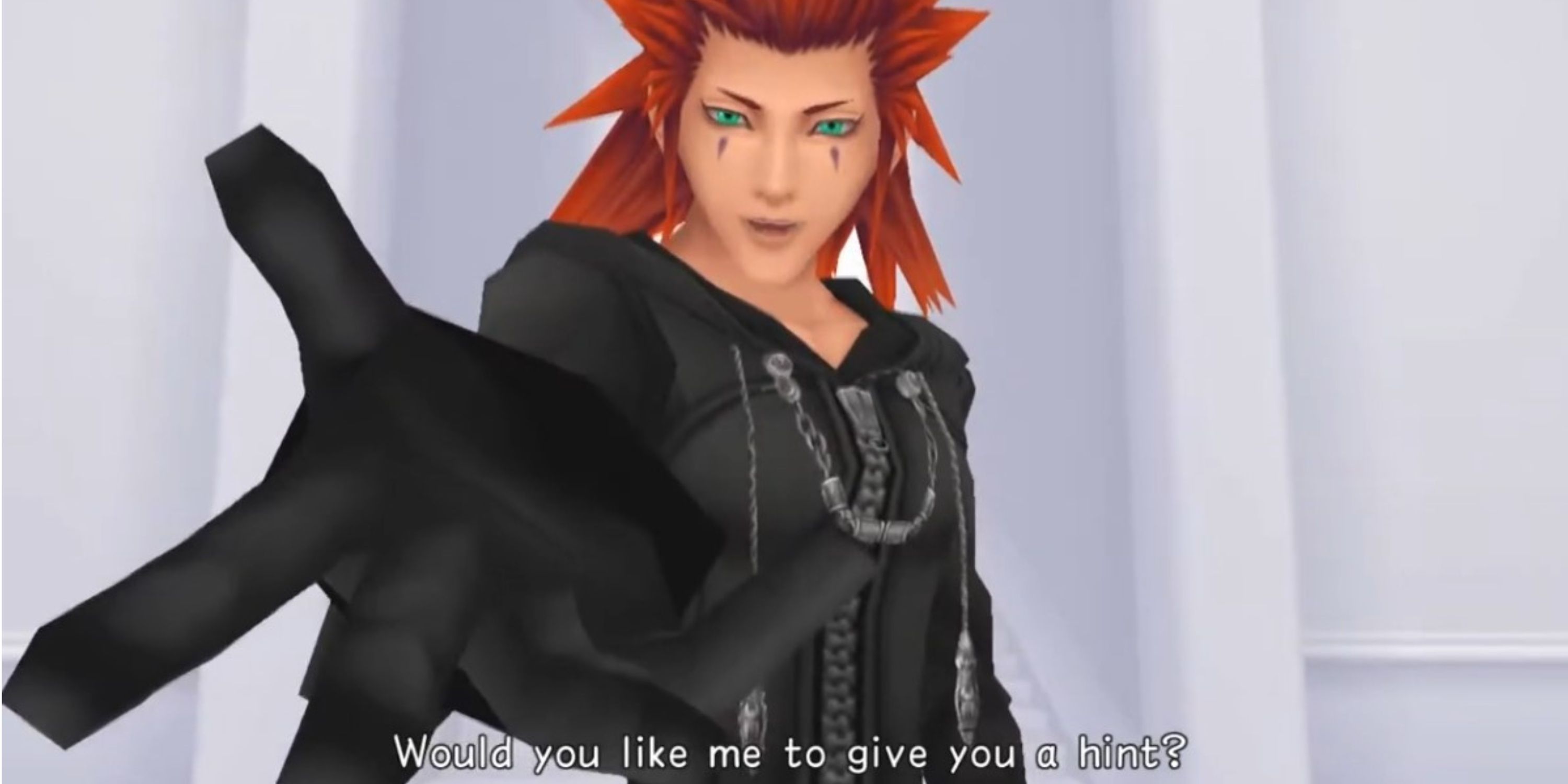 Axel reaching out his hand in Kingdom Hearts Chain of Memories