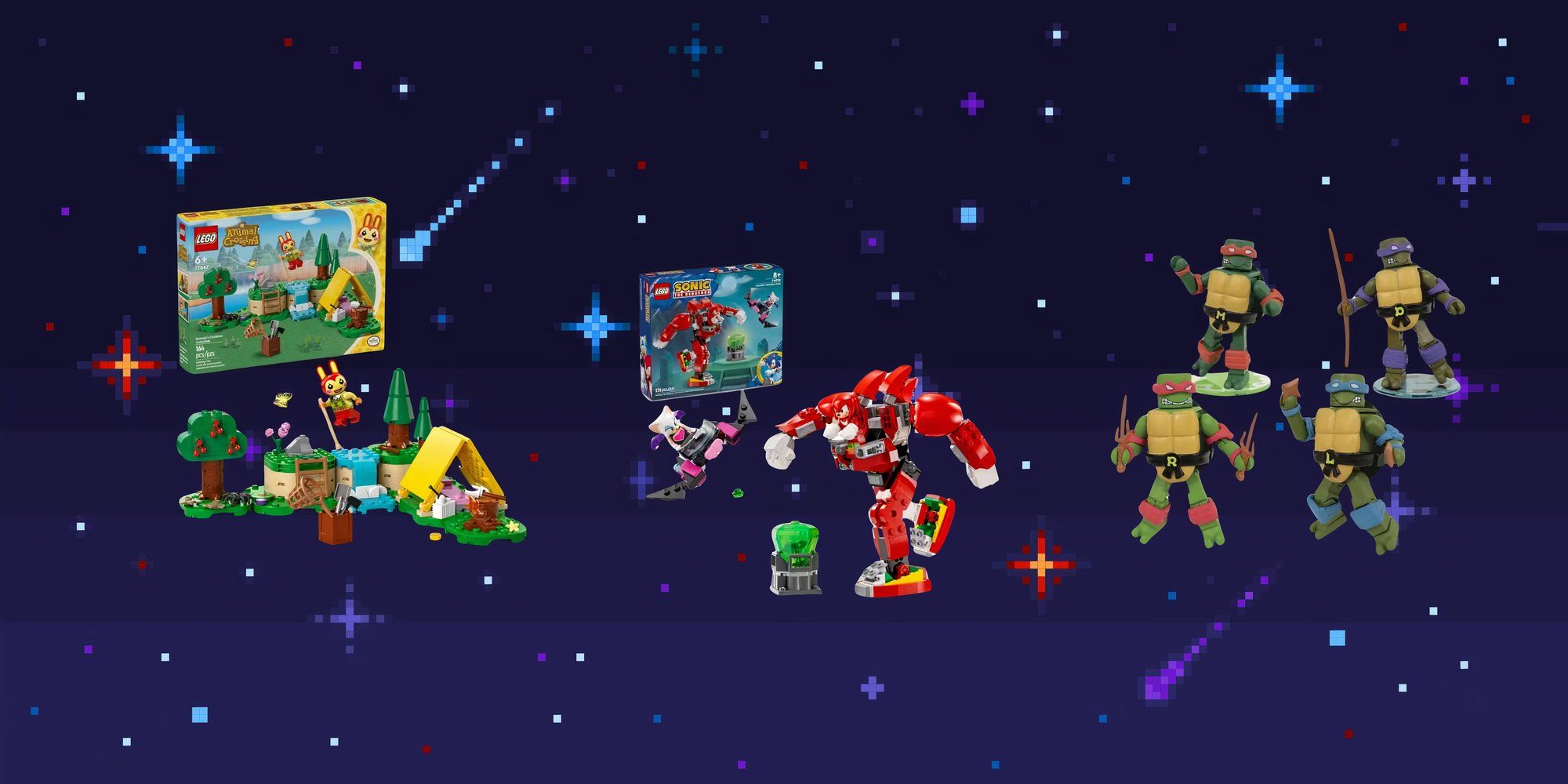 Best Action Figures and Collectibles in 2024, including Teenage Mutant Ninja Turtles anniversary toys, Animal Crossing Legos, Sonic sets and more.
