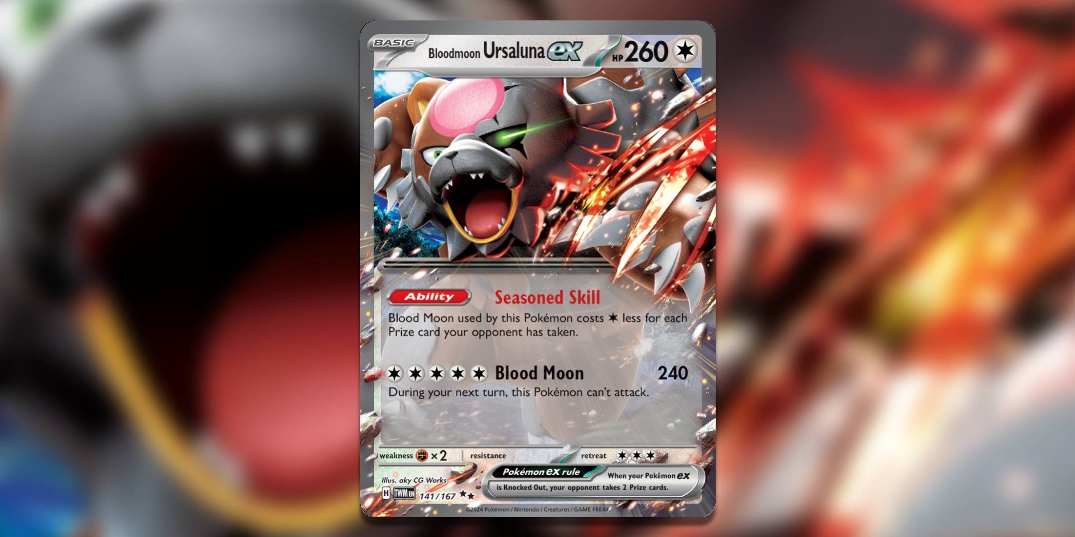 Bloodmoon Ursaluna ex from the Greninja Pidgeot Deck