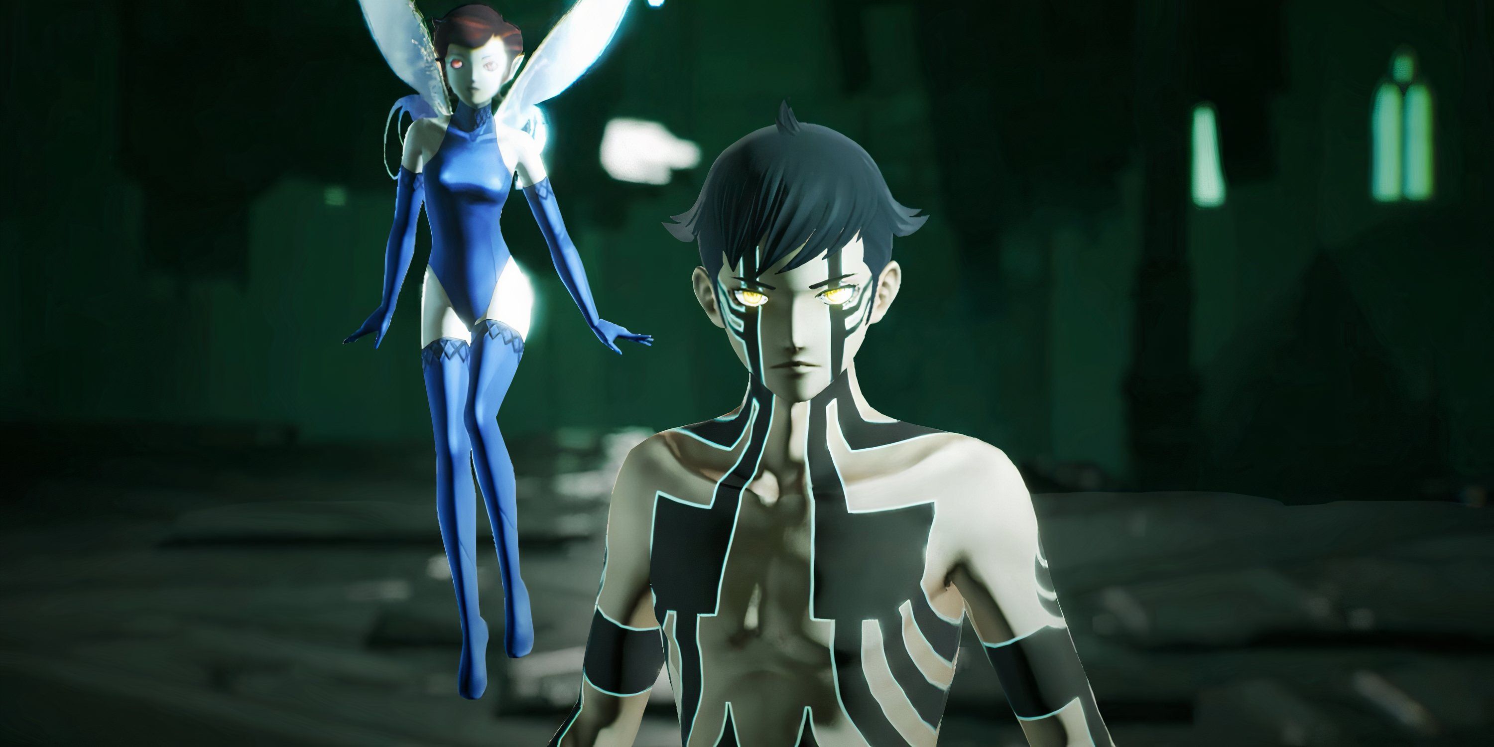 Demi-fiend boss preparing to battle in Shin Megami Tensei 5 Vengeance