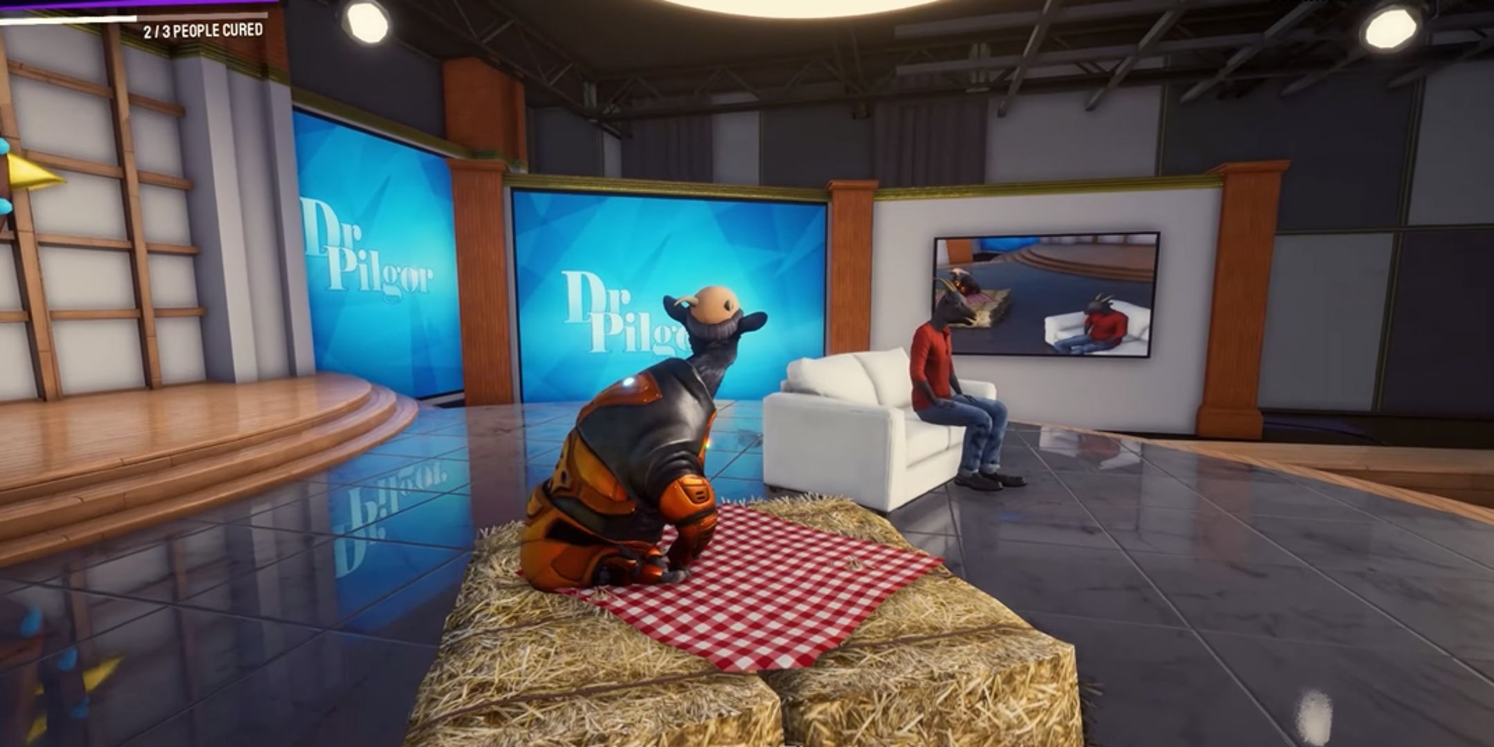Dr. Pilgor event in Goat Simulator 3: Multiverse Of Nonsense