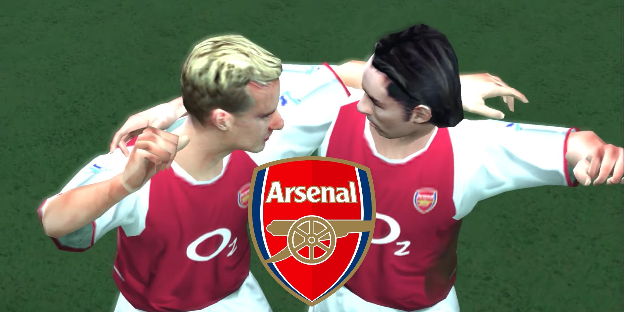 Fifa 2004 Bergkamp and PIres With Arsenal Badge