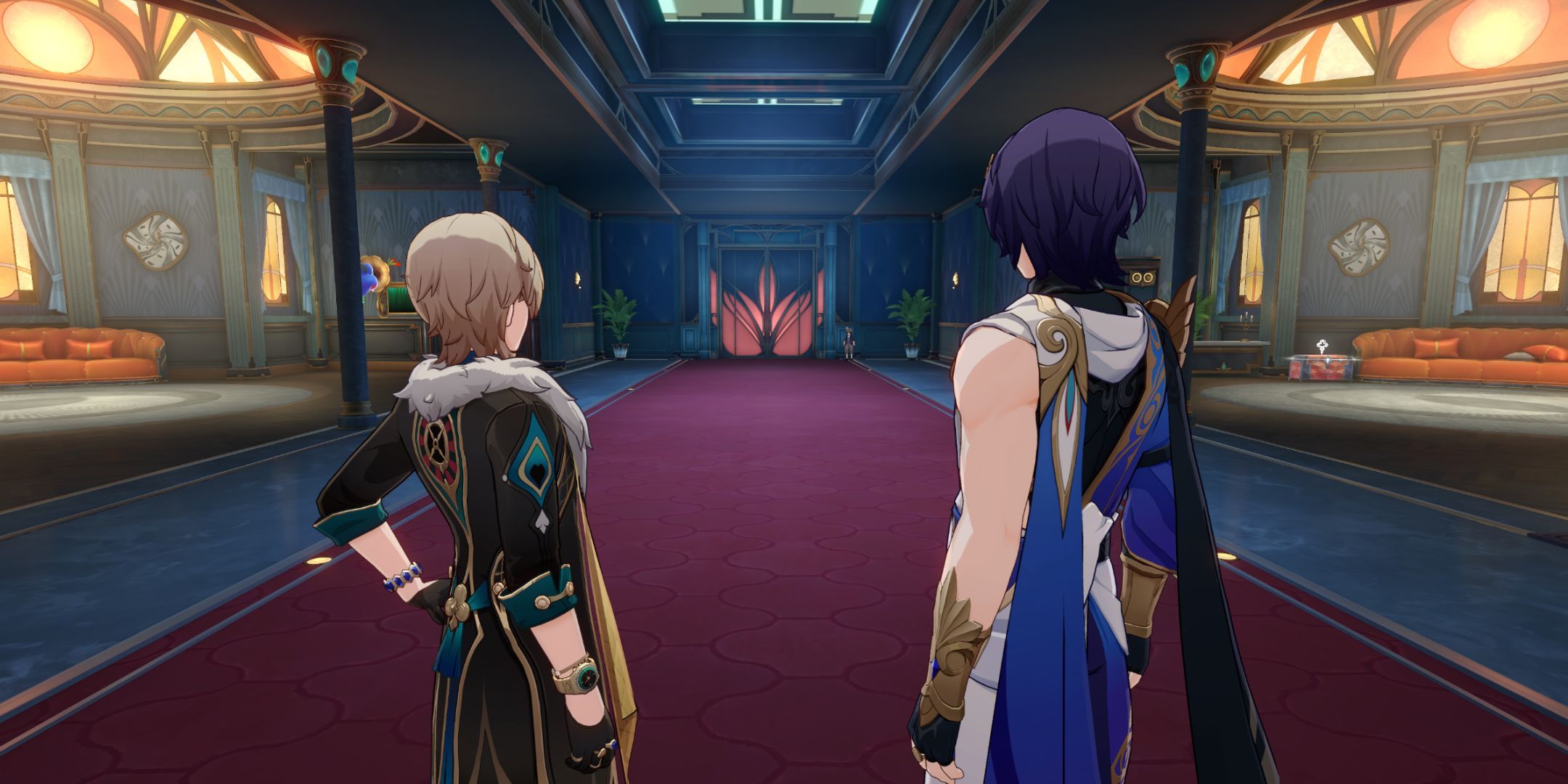 Honkai Star Rail Dr Ratio And Aventurine In Dewlight Pavilion